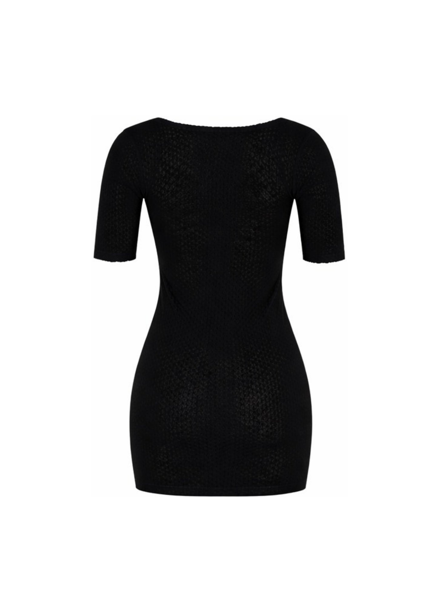 THE CLASSIC REVERSIBLE MINI DRESS - BLACK