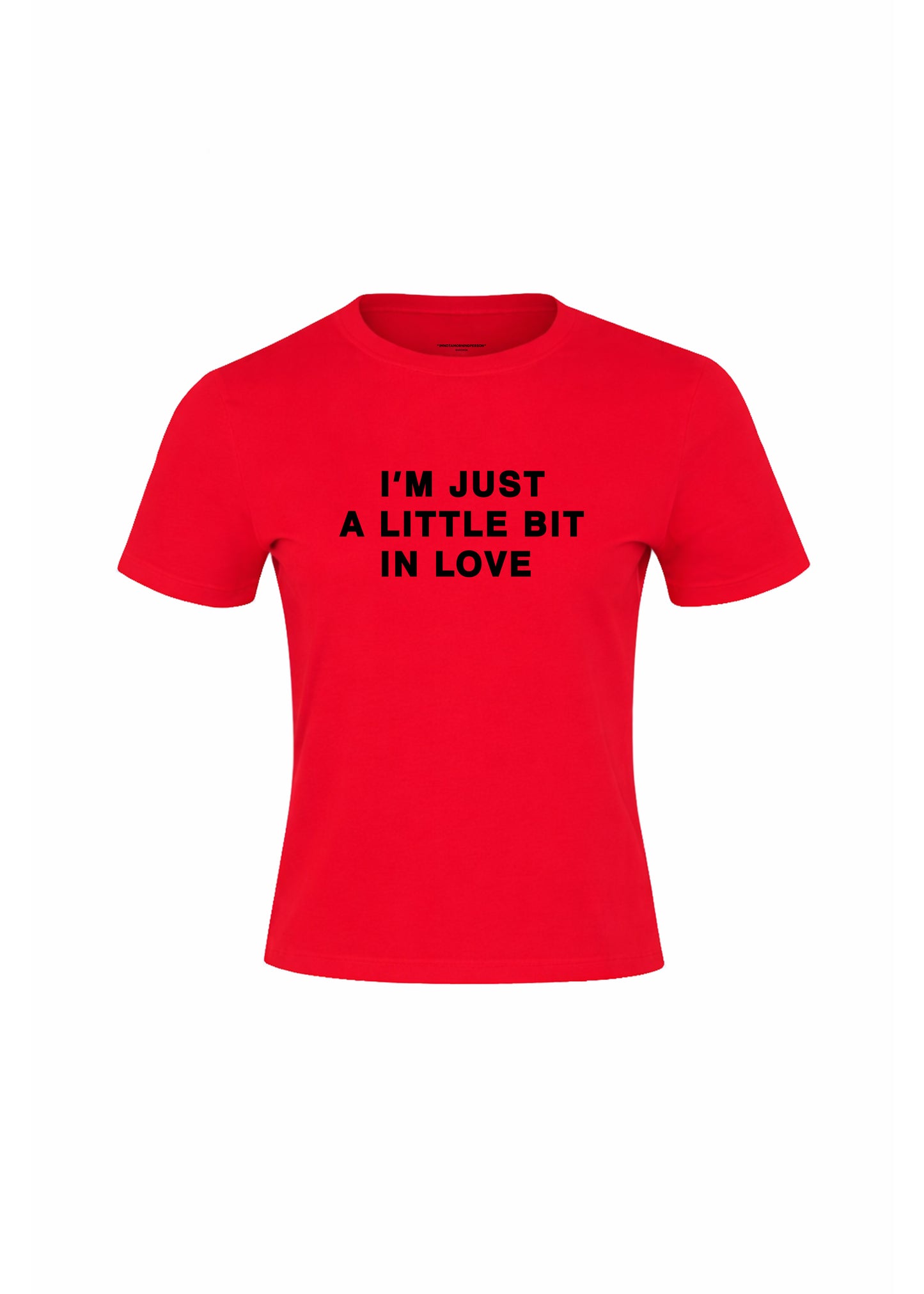 A LITTLE BIT IN LOVE TEE in LOVE RED