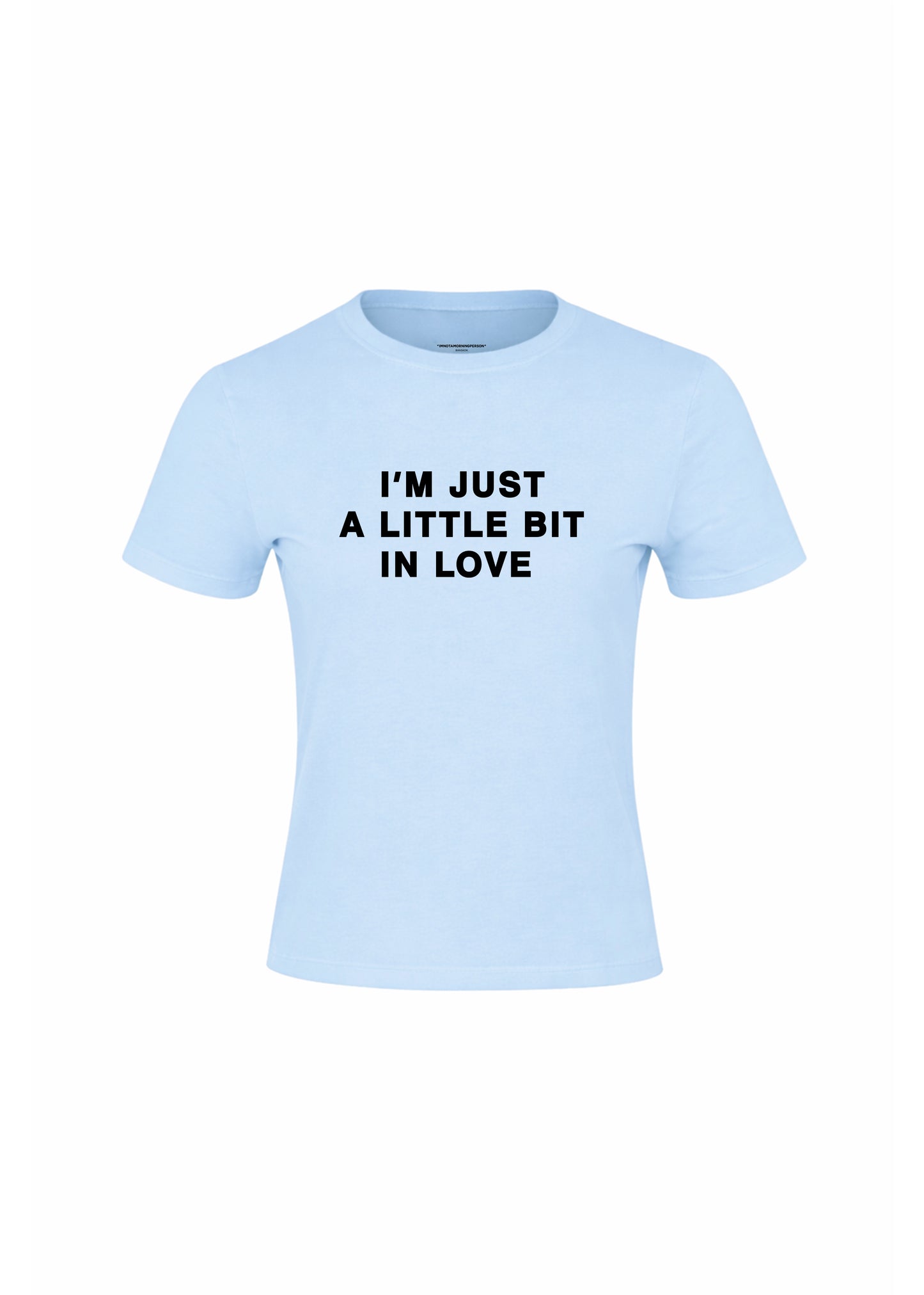 A LITTLE BIT IN LOVE TEE in MILK BLUE