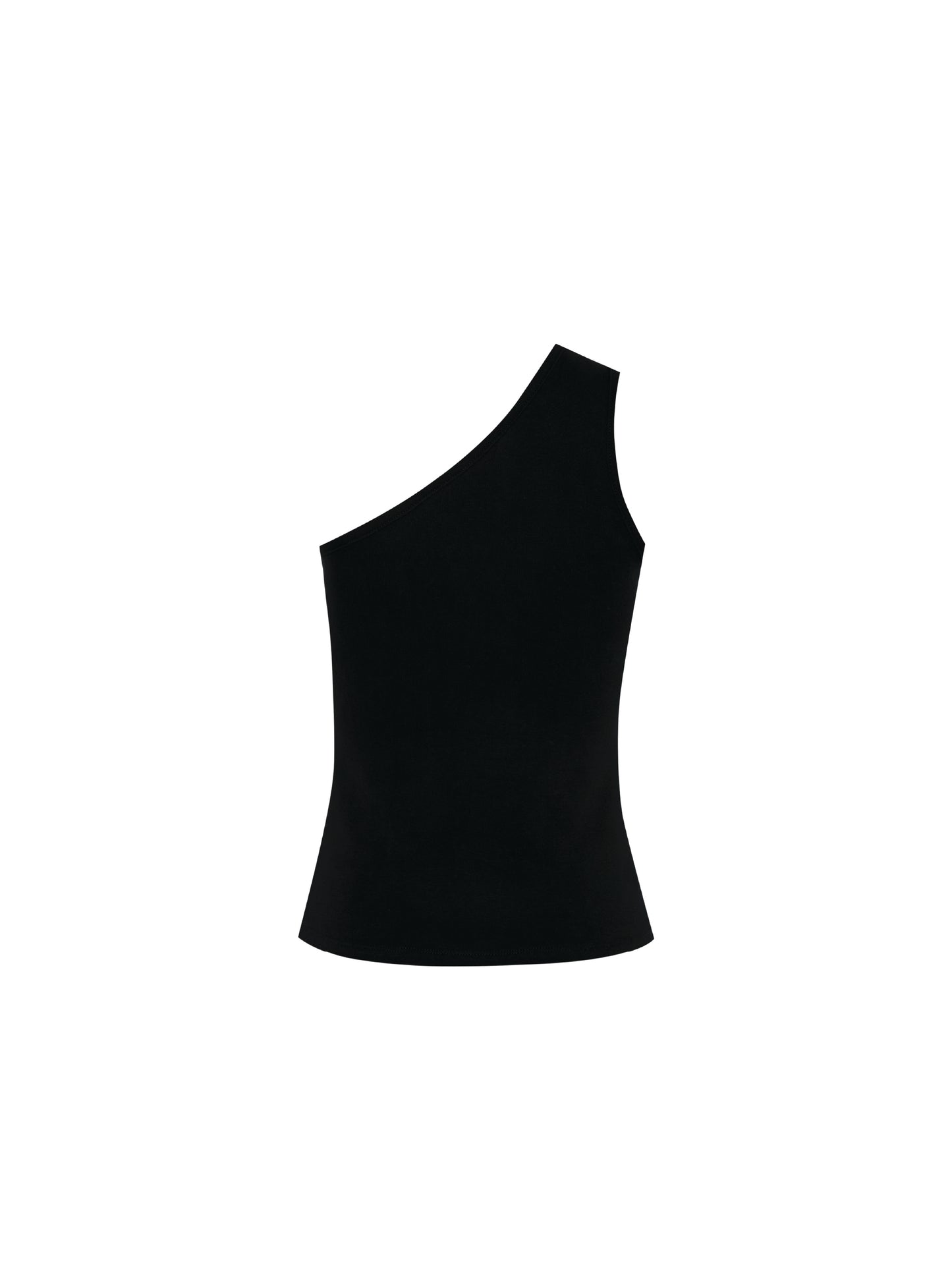 70s one shoulder top - Super black