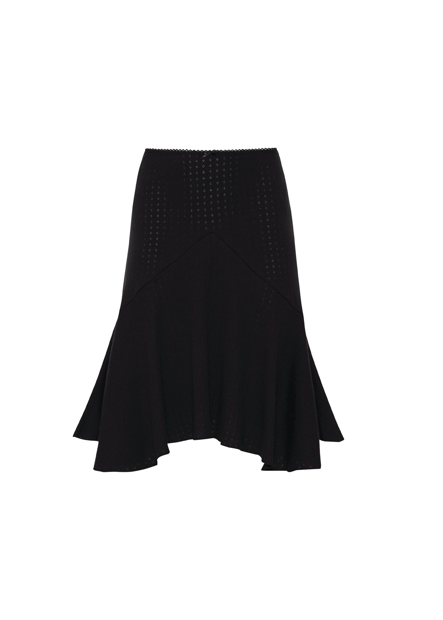 Pointelle Love midi skirt - charcoal