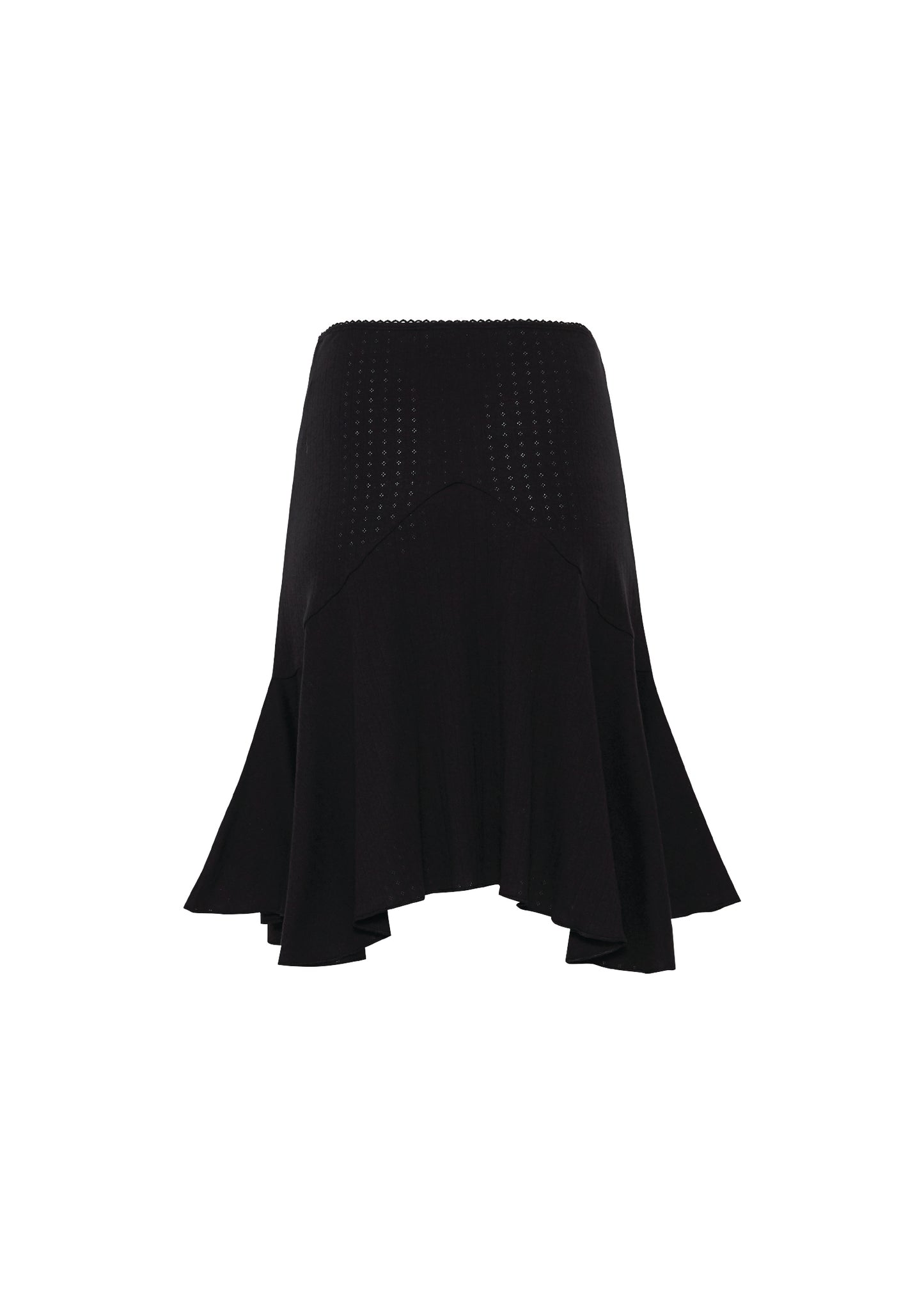 Pointelle Love midi skirt - charcoal