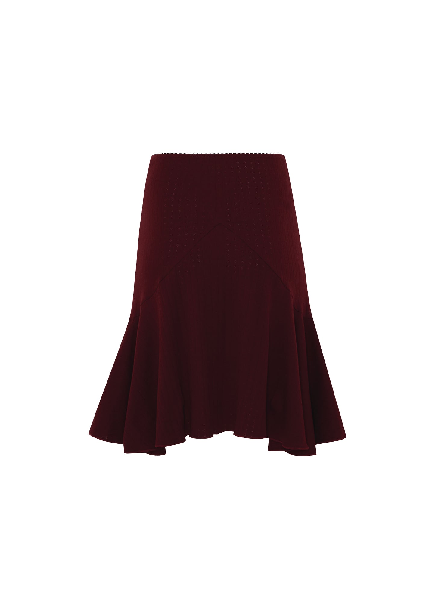 Pointelle Love midi skirt - Dark red cherry