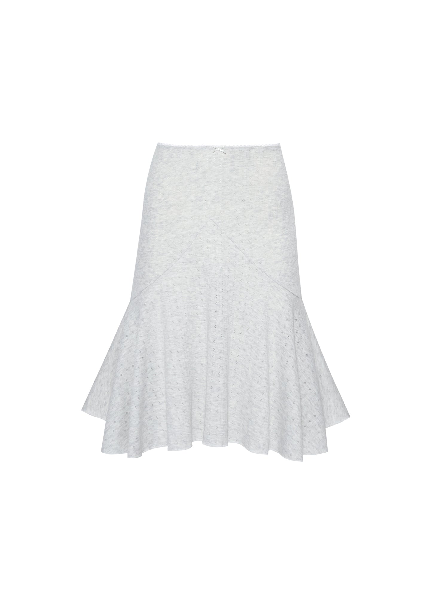 Pointelle Love midi skirt - grain