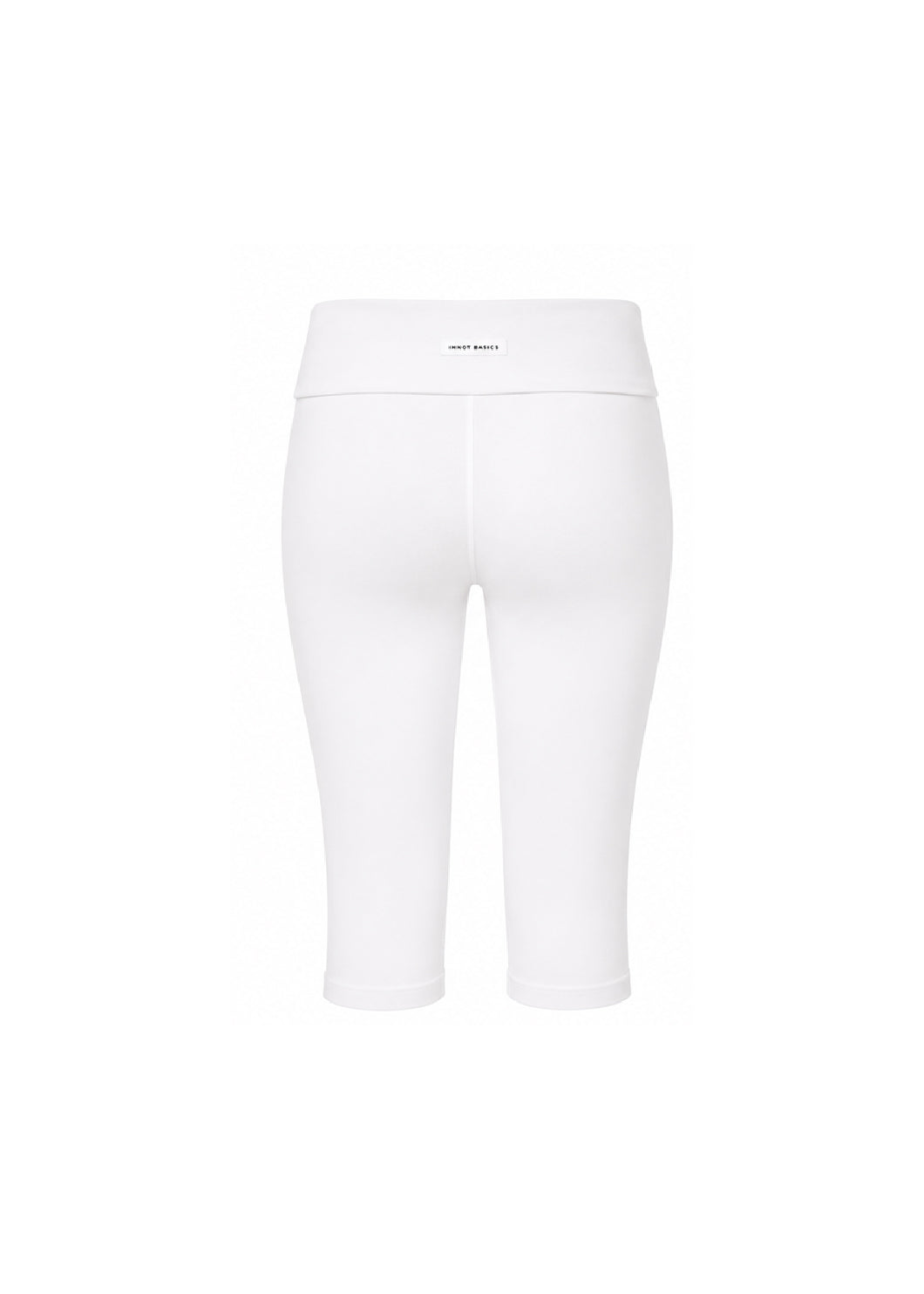 JERSEY FOLDOVER CAPRI LEGGINGS - FULL WHITE