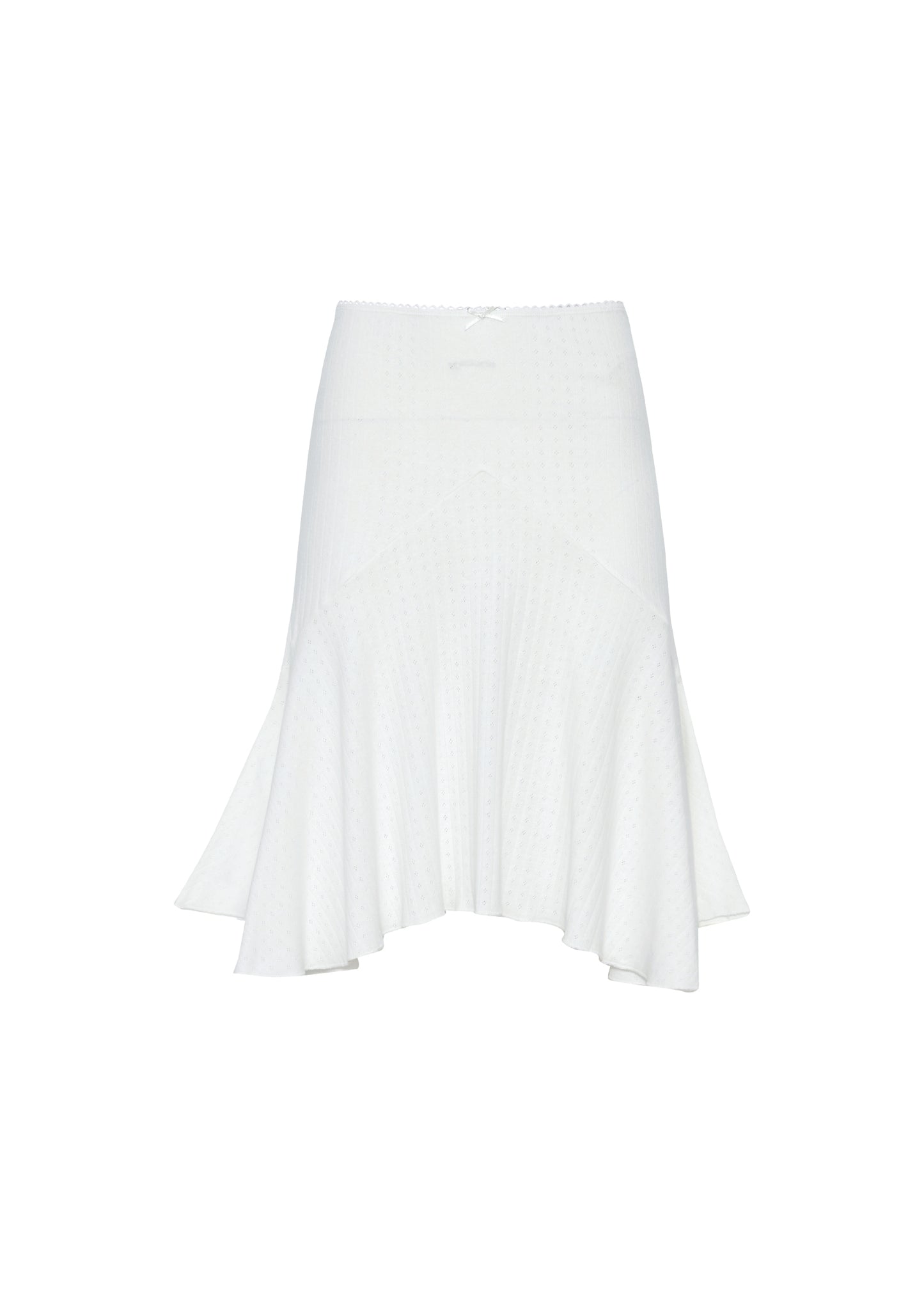 Pointelle Love midi skirt - powder