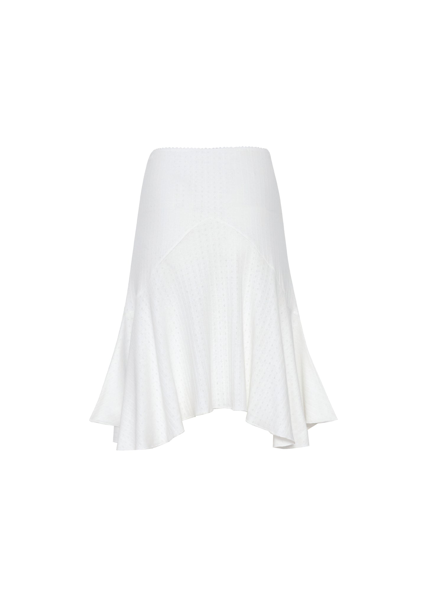 Pointelle Love midi skirt - powder