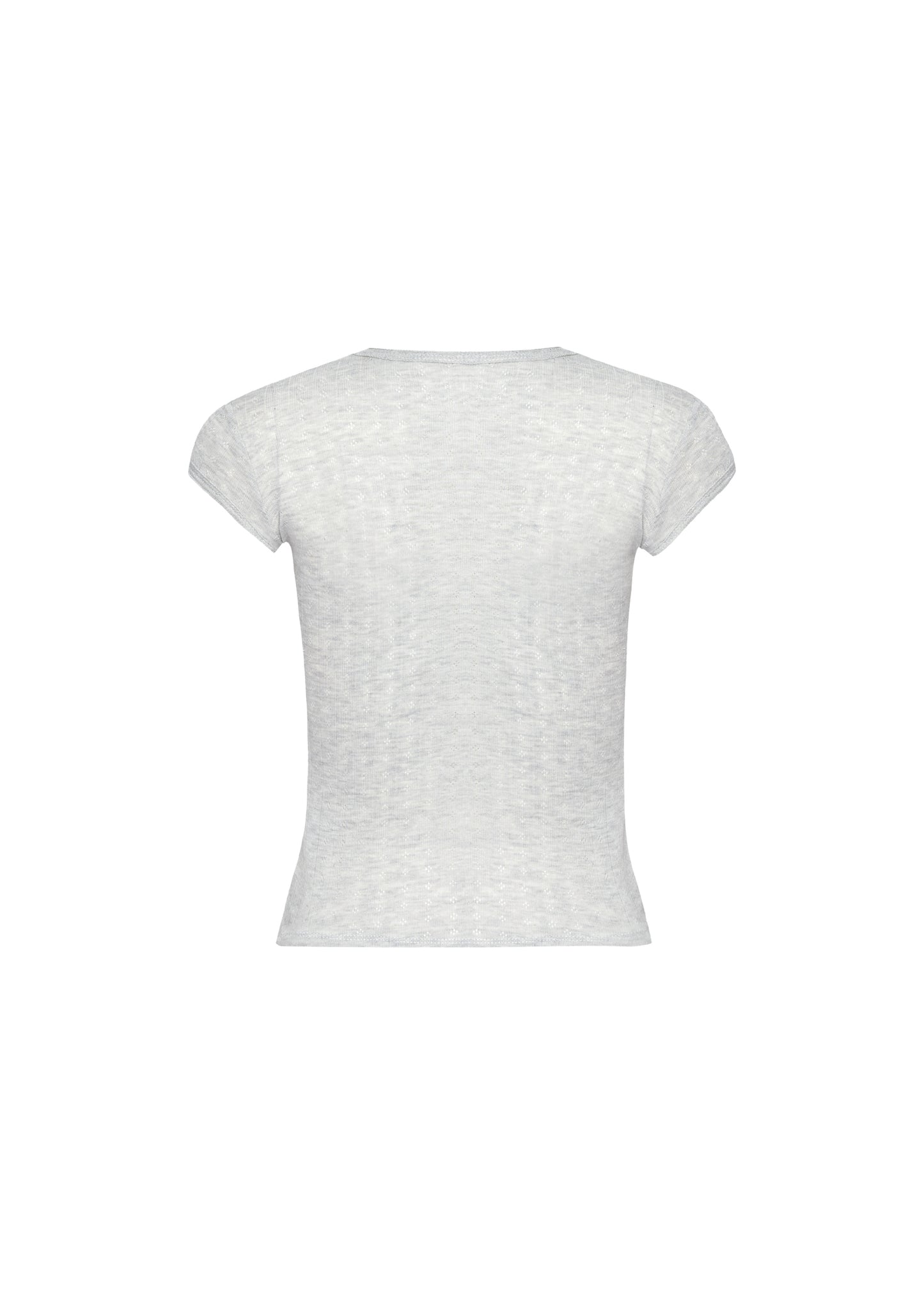 Pointelle Basic Tee - Grain