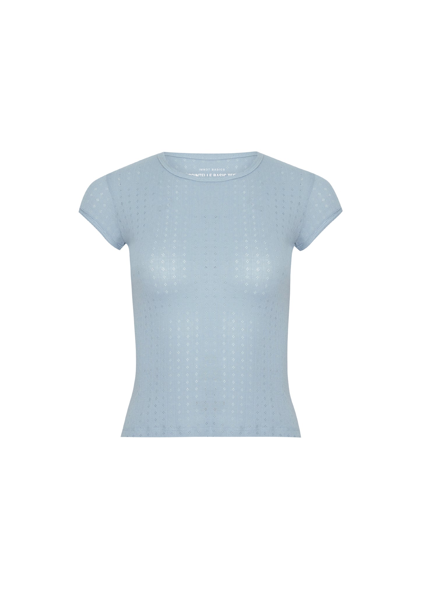 Pointelle Basic Tee - Powder Blue