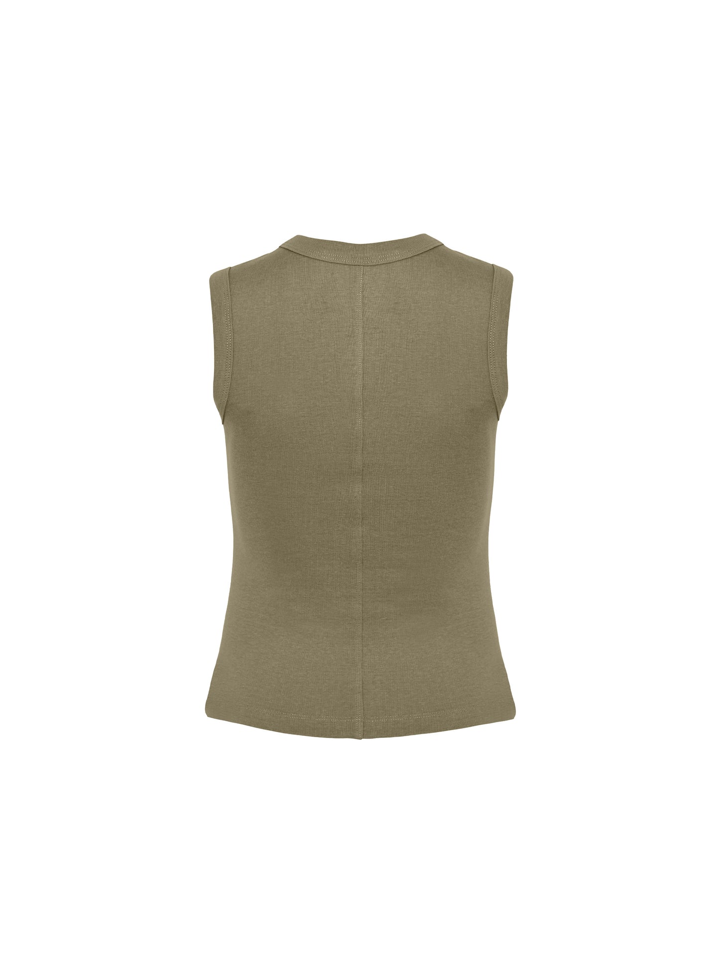 Sleeveless classic tee - Taupe