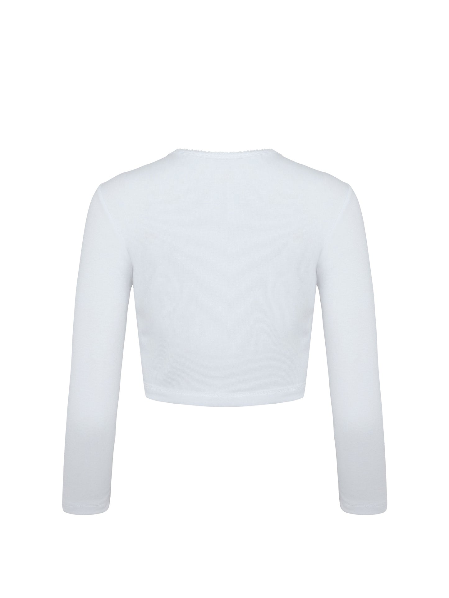 Cardi crop top - White