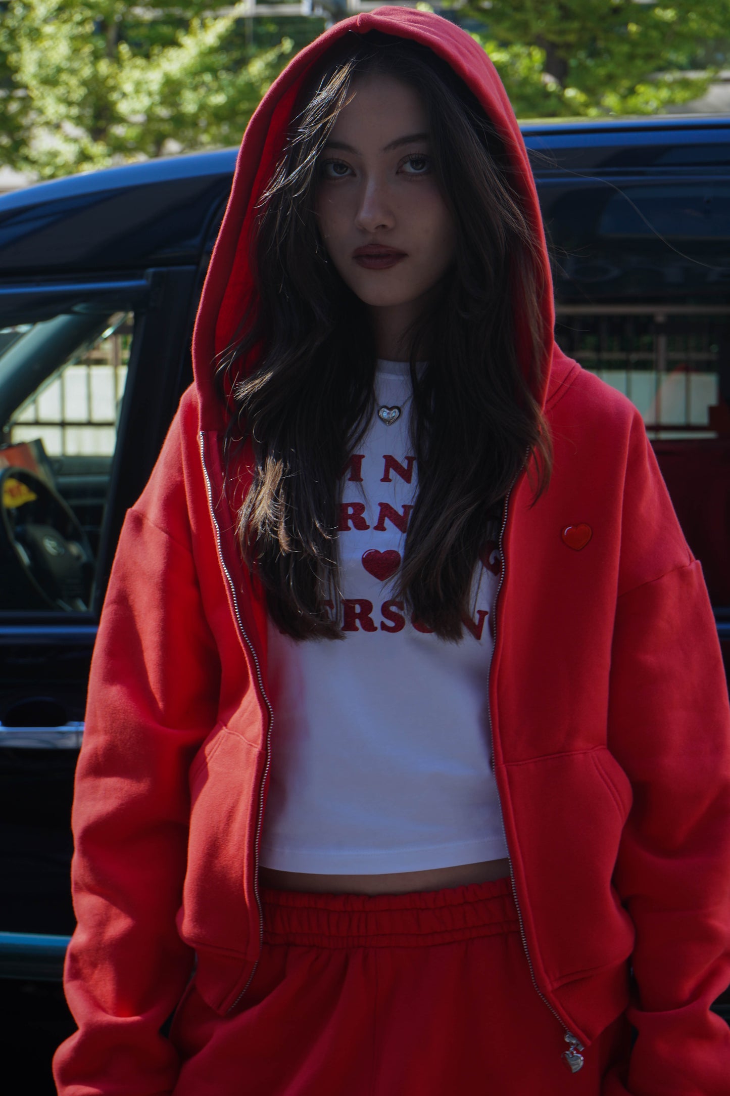 CLASSIC CROPPED FLEECE HOODIE - CANDY