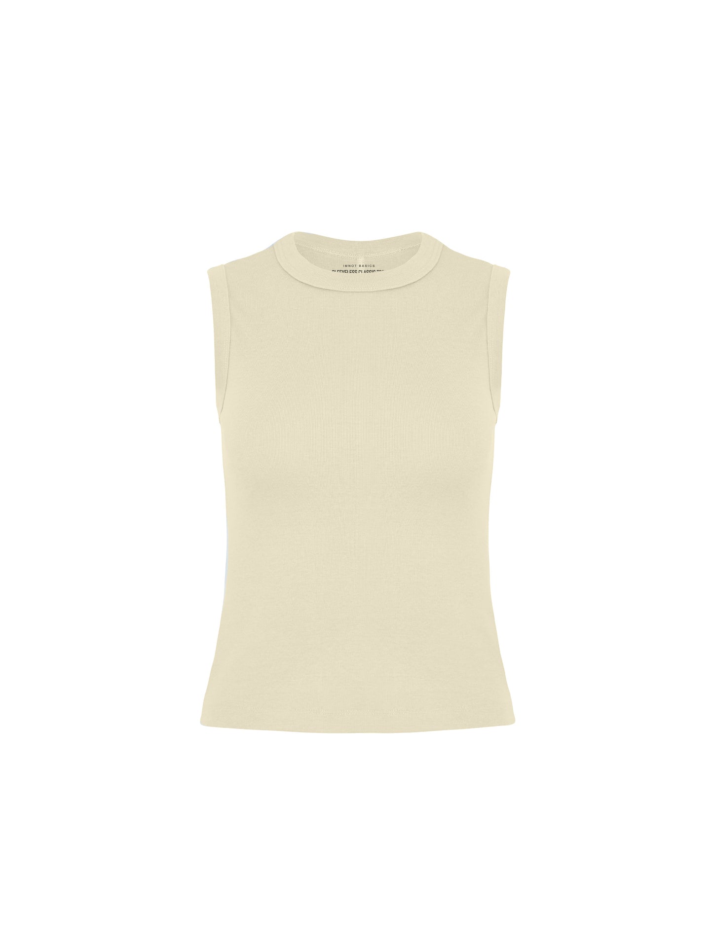 Sleeveless classic tee - Custard