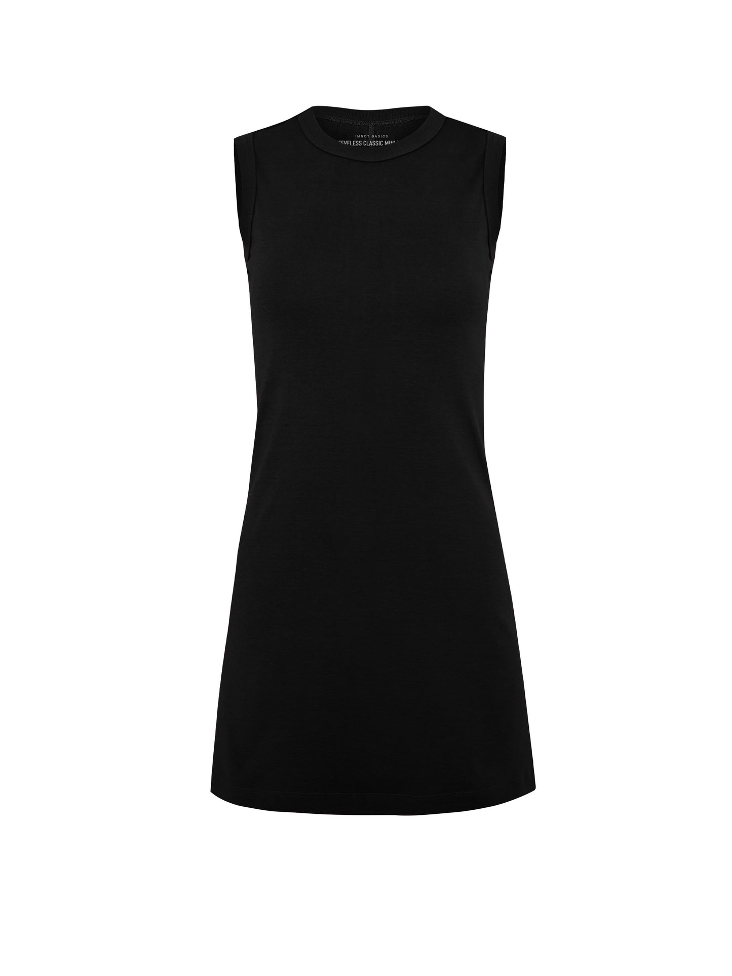 Sleeveless classic mini dress  - Black