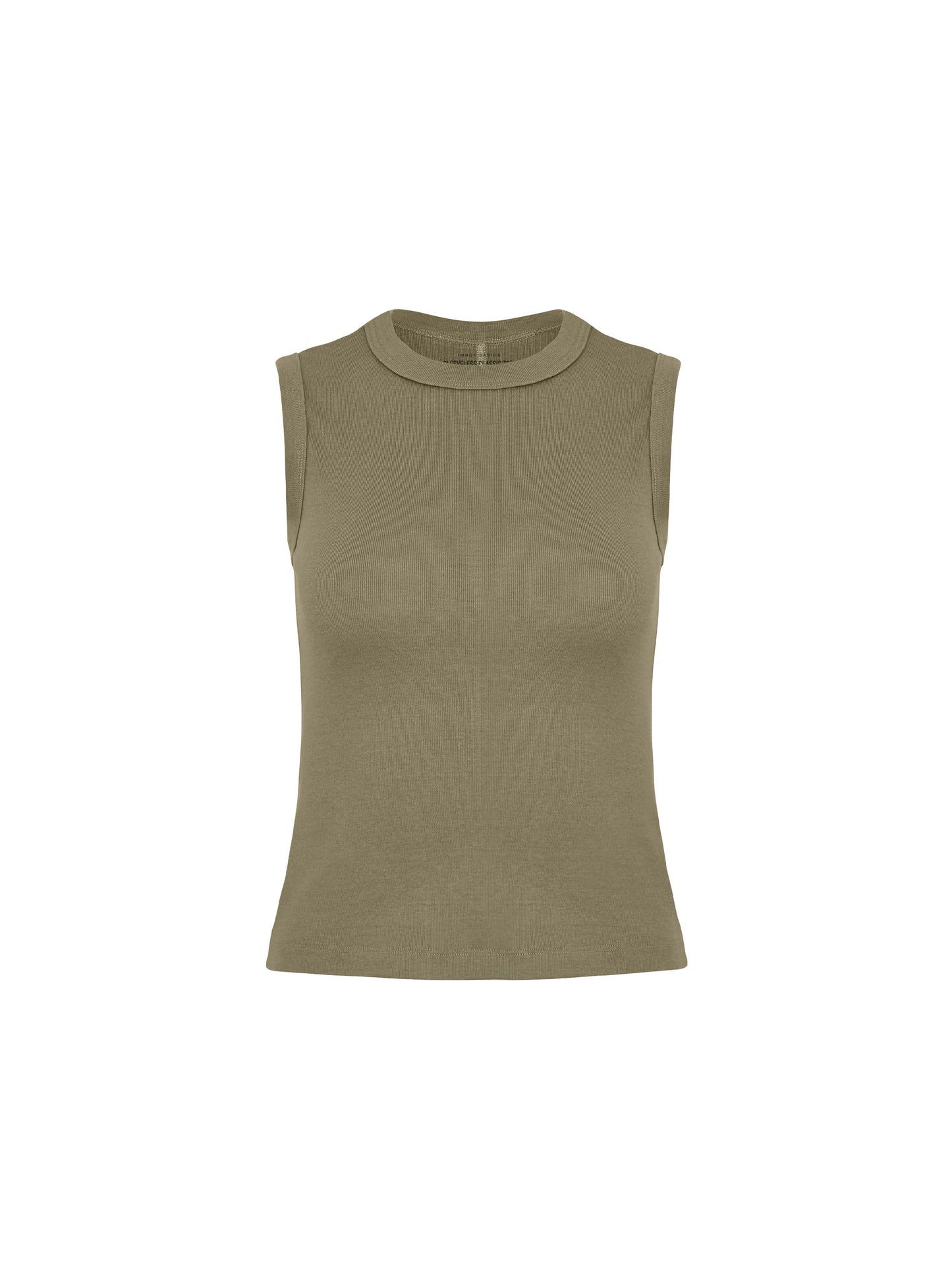 Sleeveless classic tee - Taupe