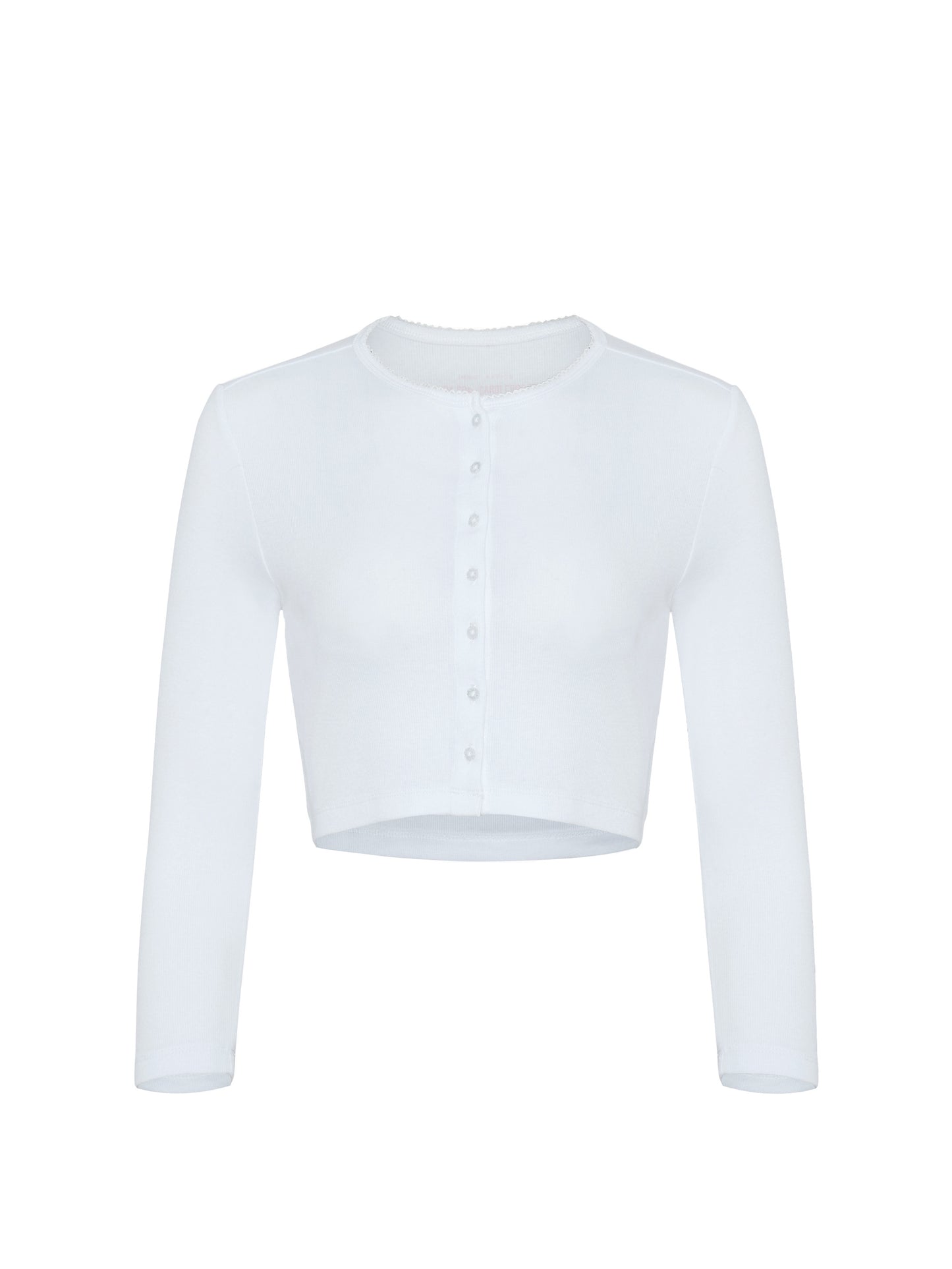 Cardi crop top - White