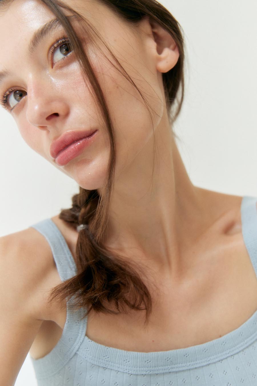 Pointelle Basic Cami Top - Powder blue