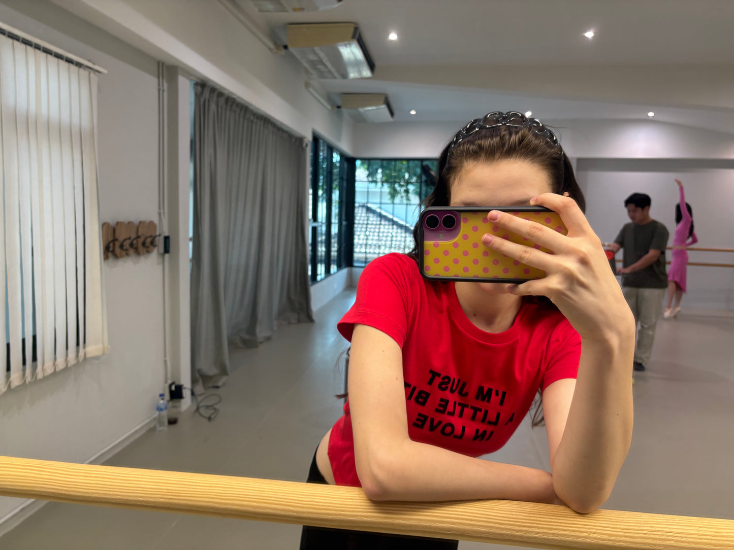 A LITTLE BIT IN LOVE TEE in LOVE RED