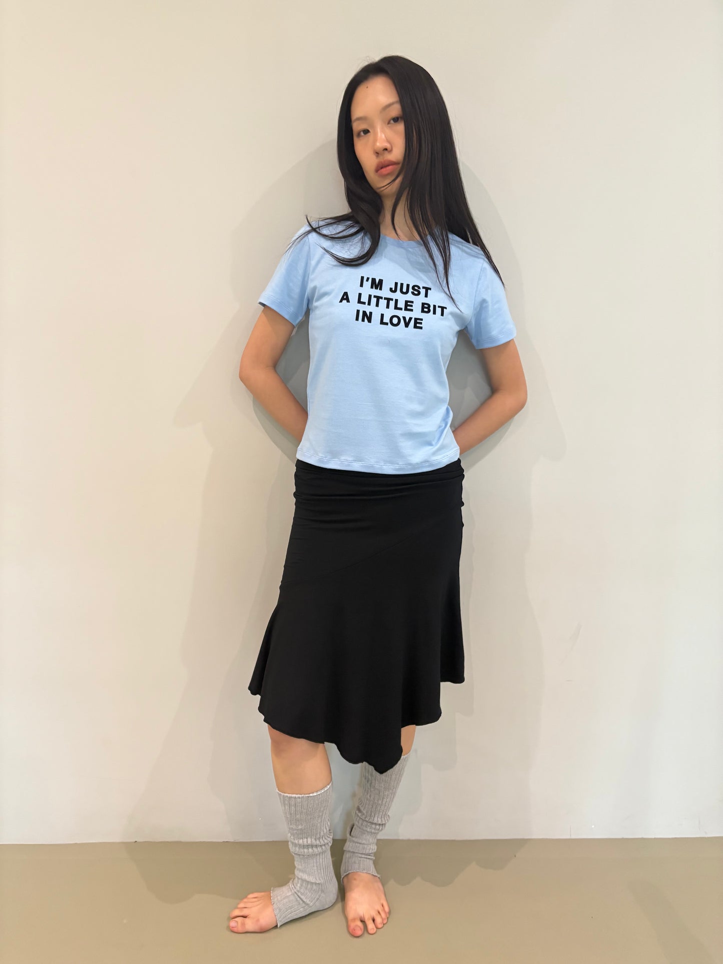 JERSEY FOLDOVER SKIRT - DEEP BLACK