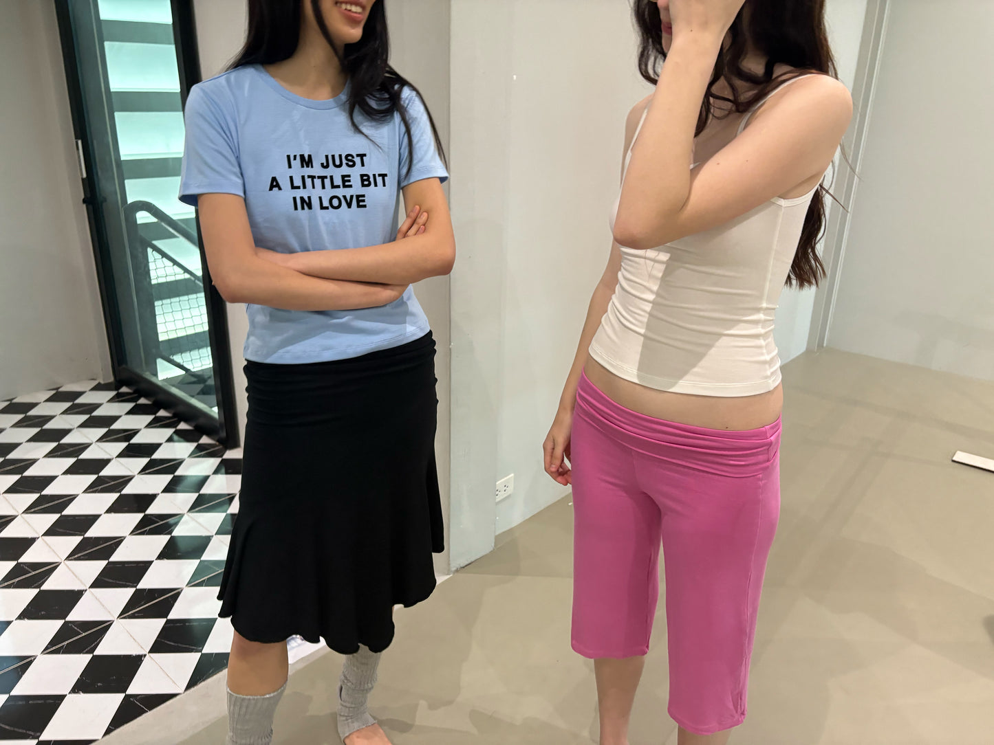 A LITTLE BIT IN LOVE TEE in MILK BLUE