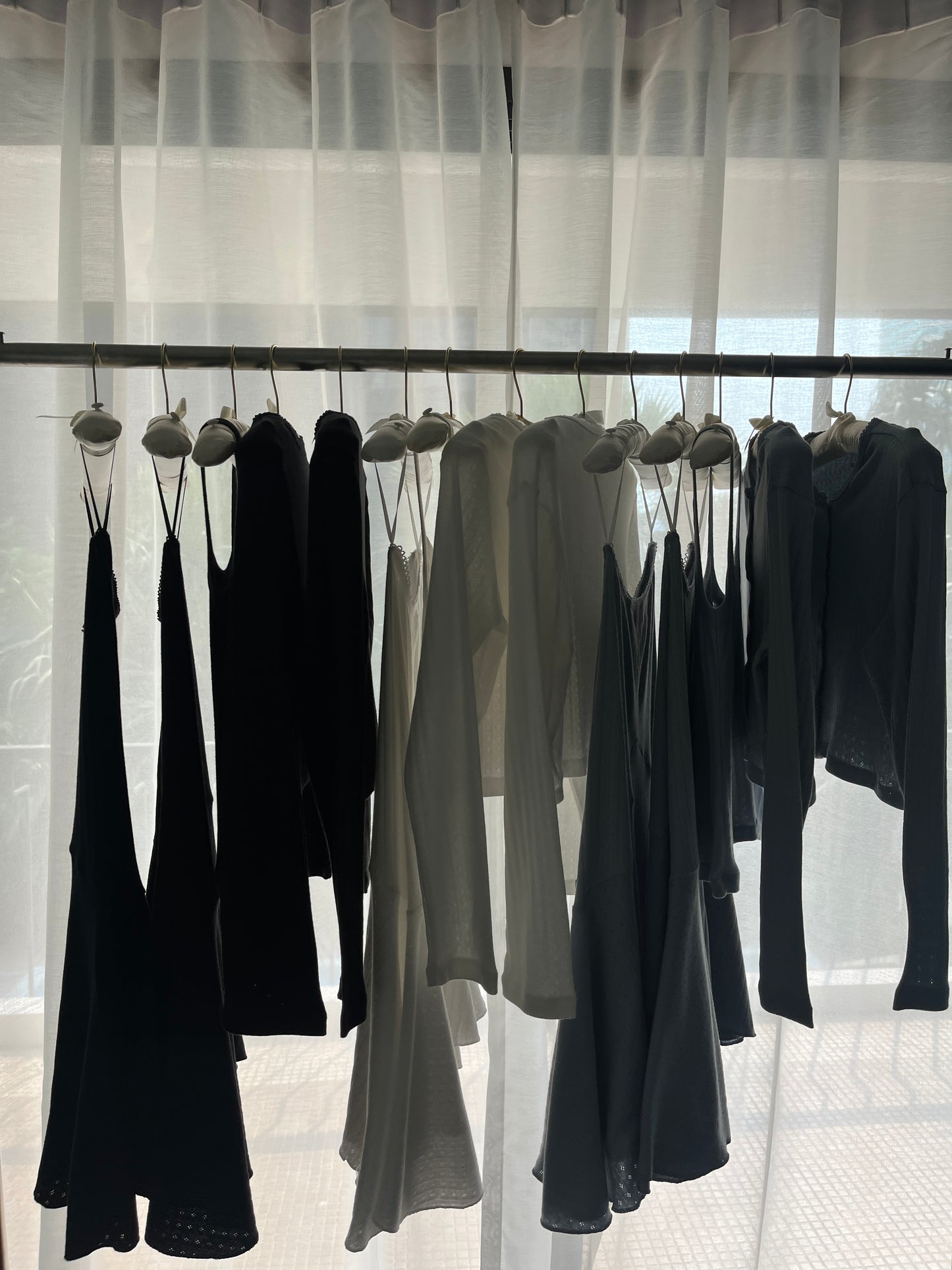 Pointelle Basic Cami Top - Charcoal