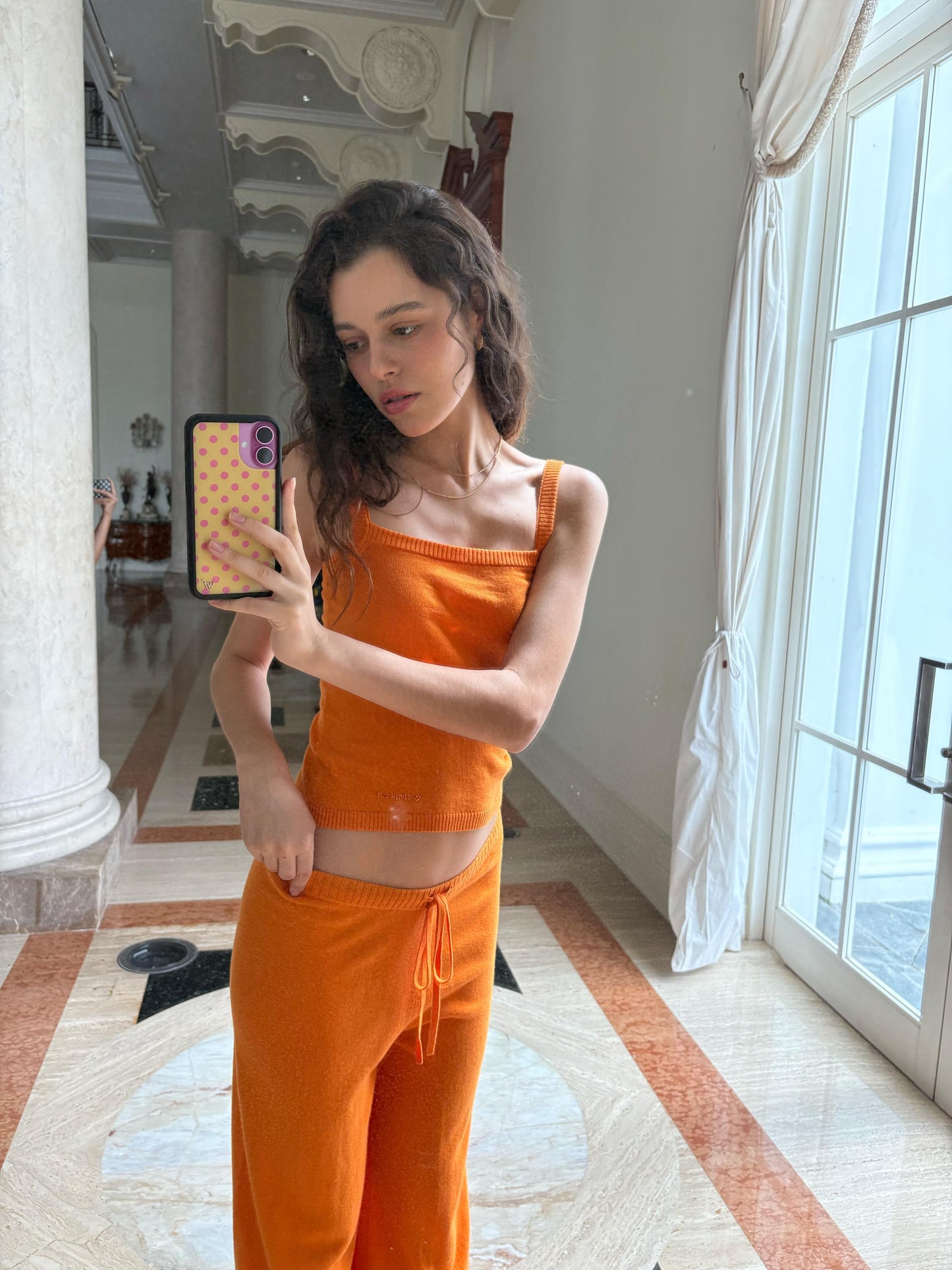 COZY KNIT PANTS- Pumpkin