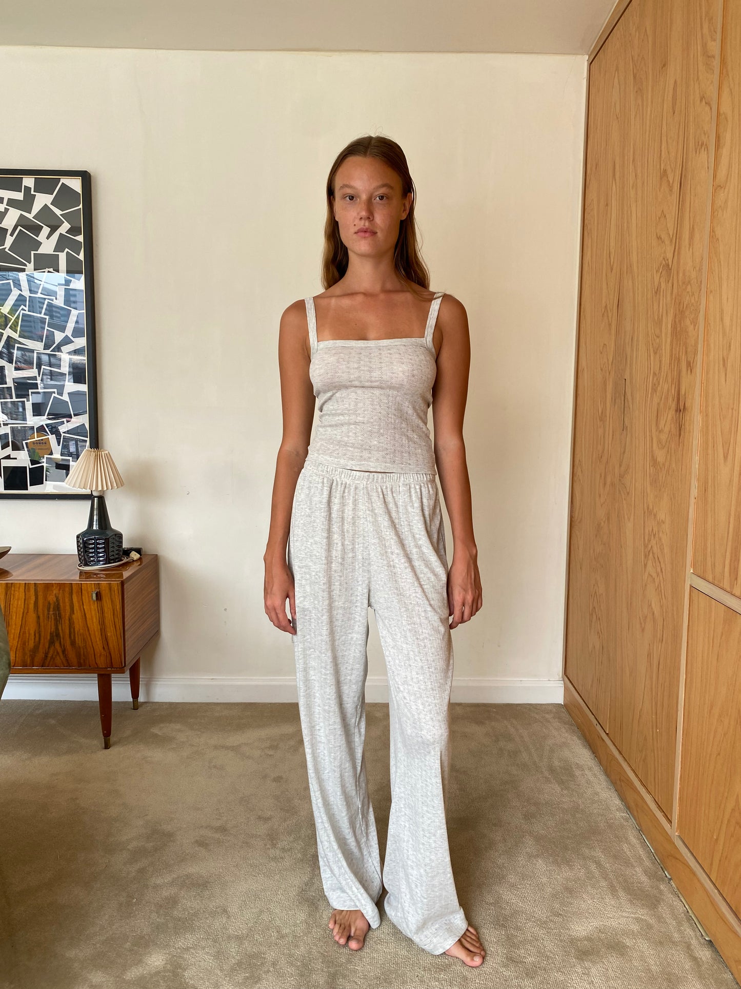 Pointelle Basic Cami Top - Grain