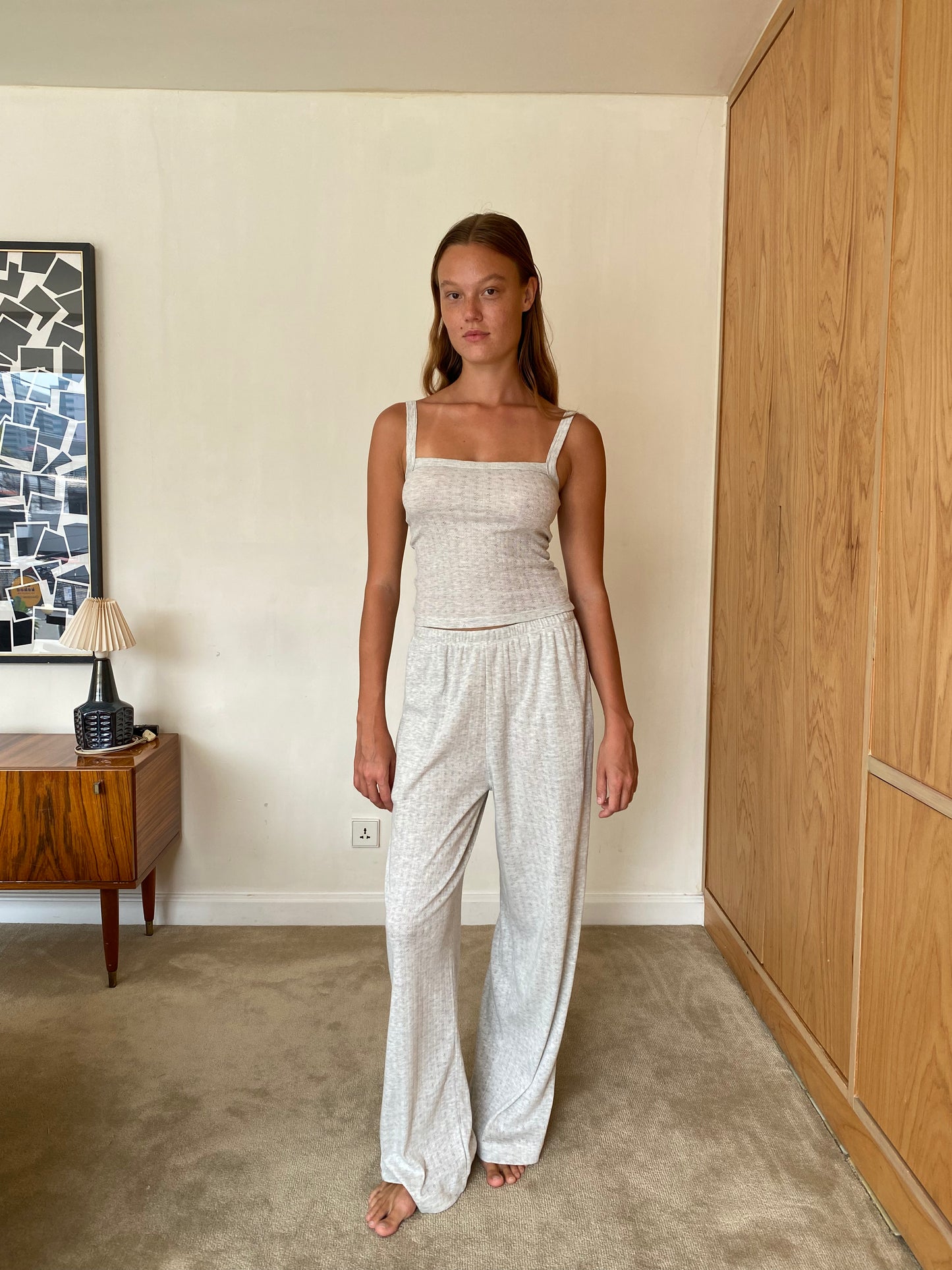 Pointelle Basic Cami Top - Grain