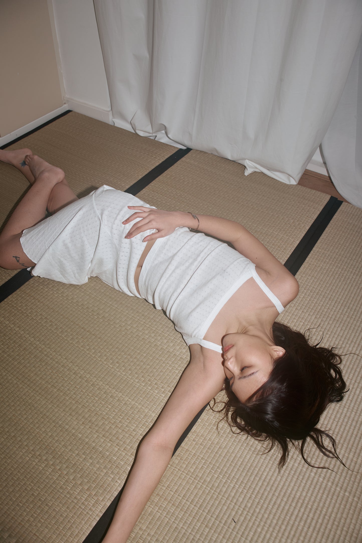 Pointelle Basic Cami Top - Powder