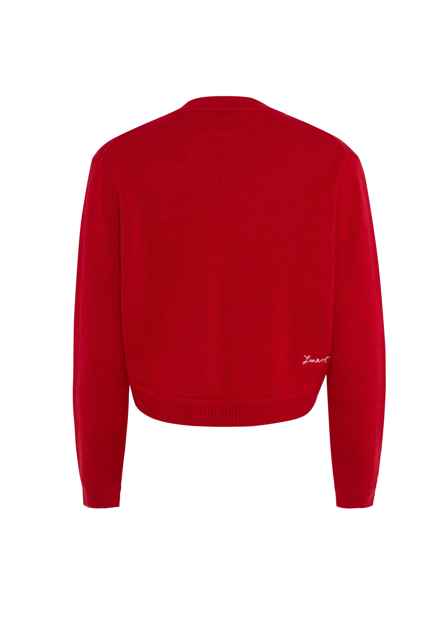 The cropped sweater - frosty berry