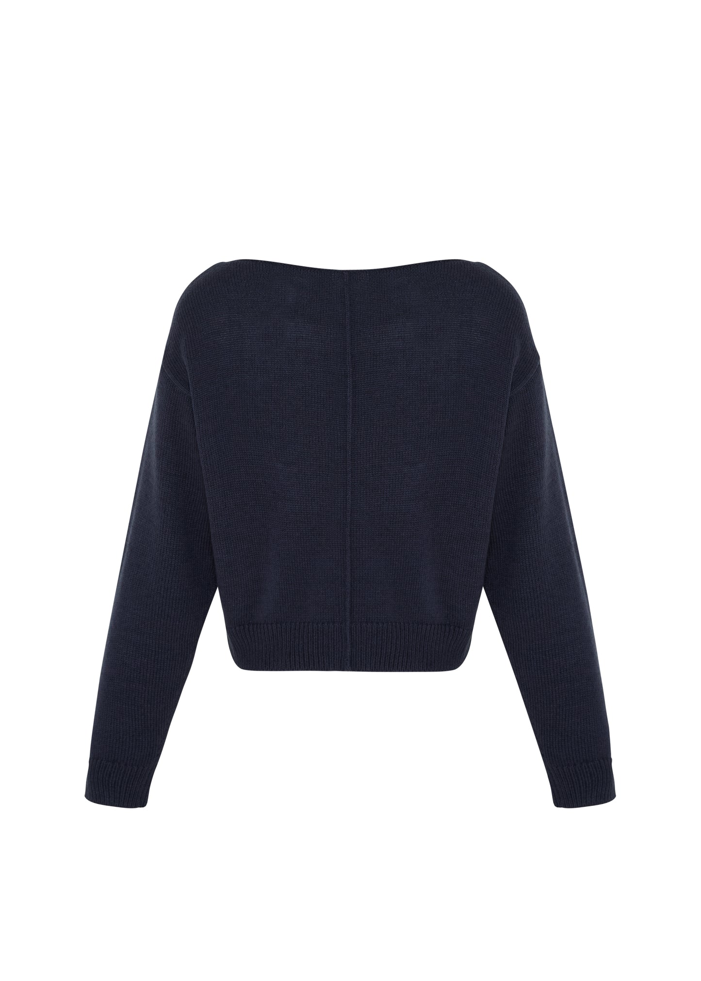 Boatneck Knit crop Top - midnight rose