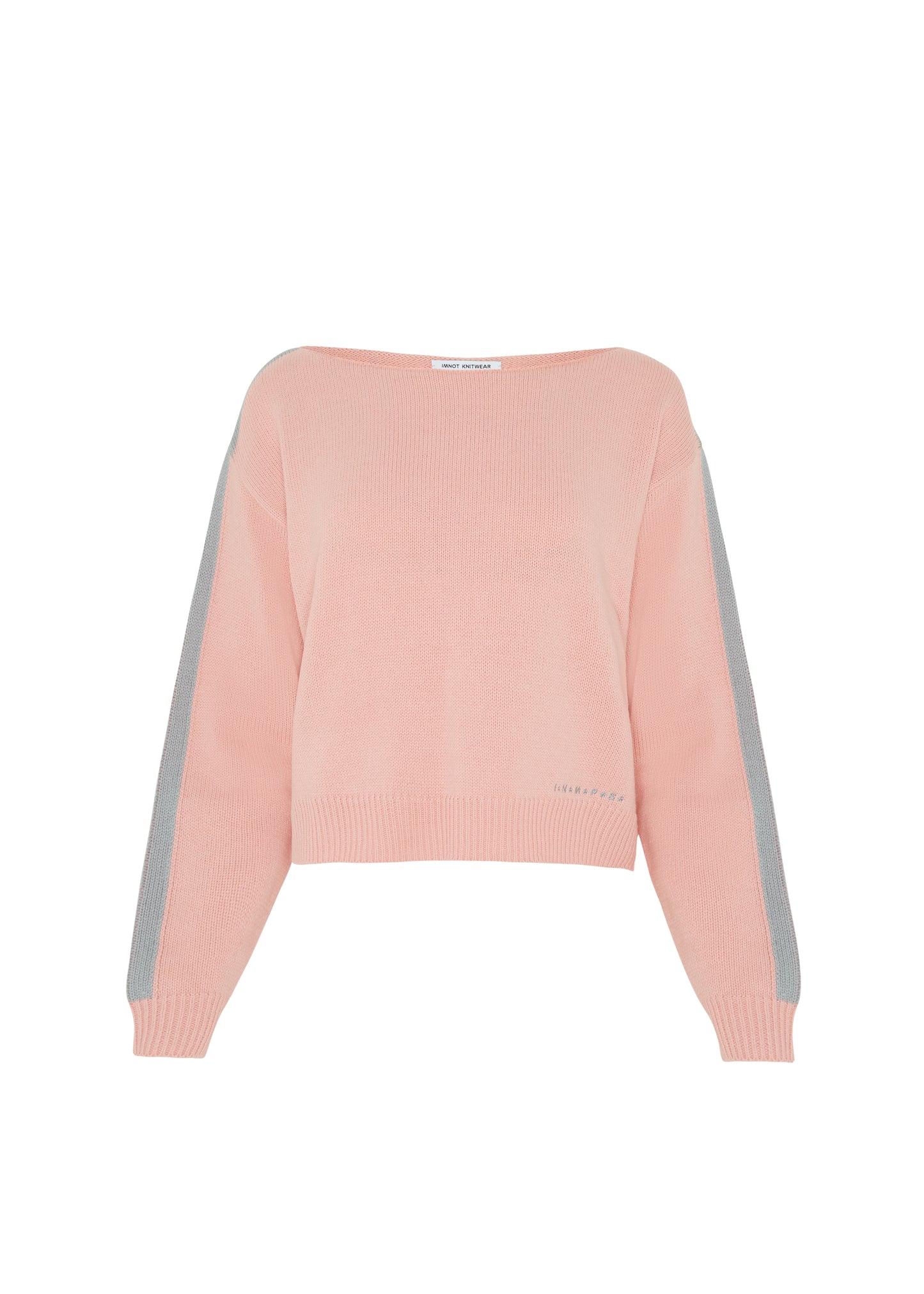 Boatneck Knit crop Top - blush cloud