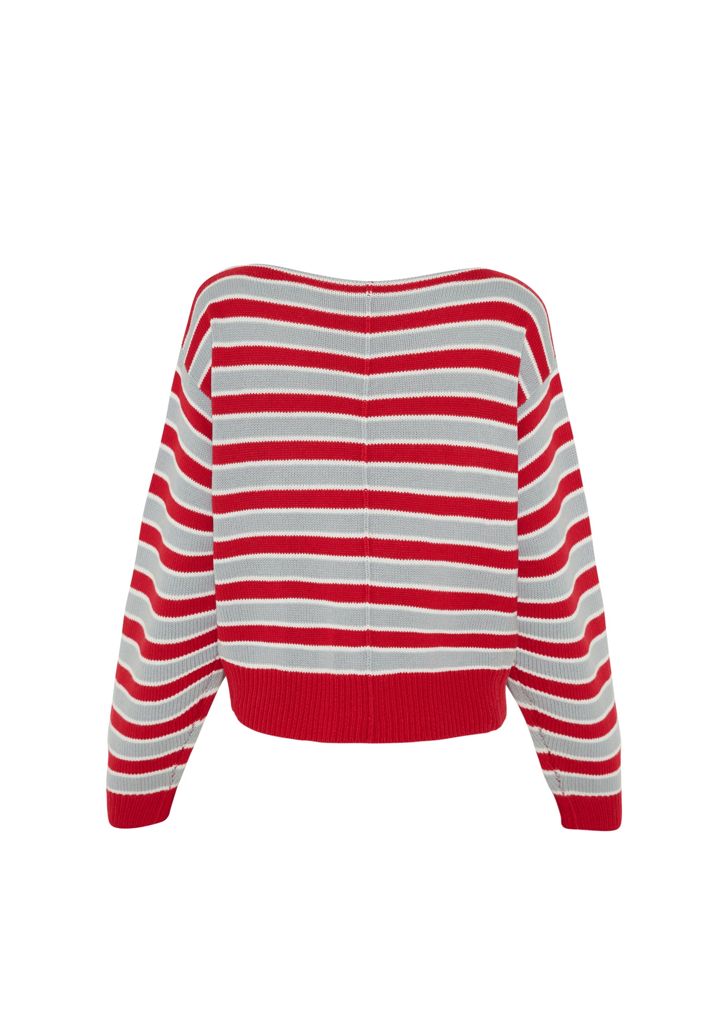 Boatneck Knit crop Top - polar ribbon