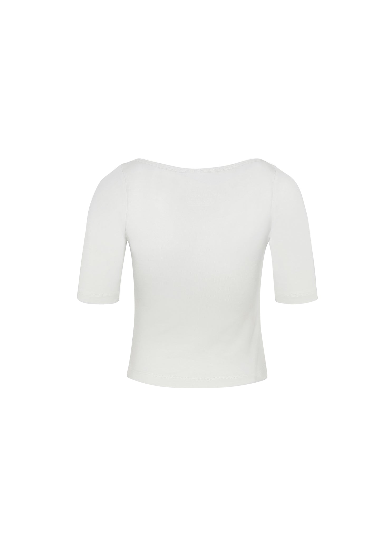 GENTLE ELBOW SLEEVE TOP - WHITE