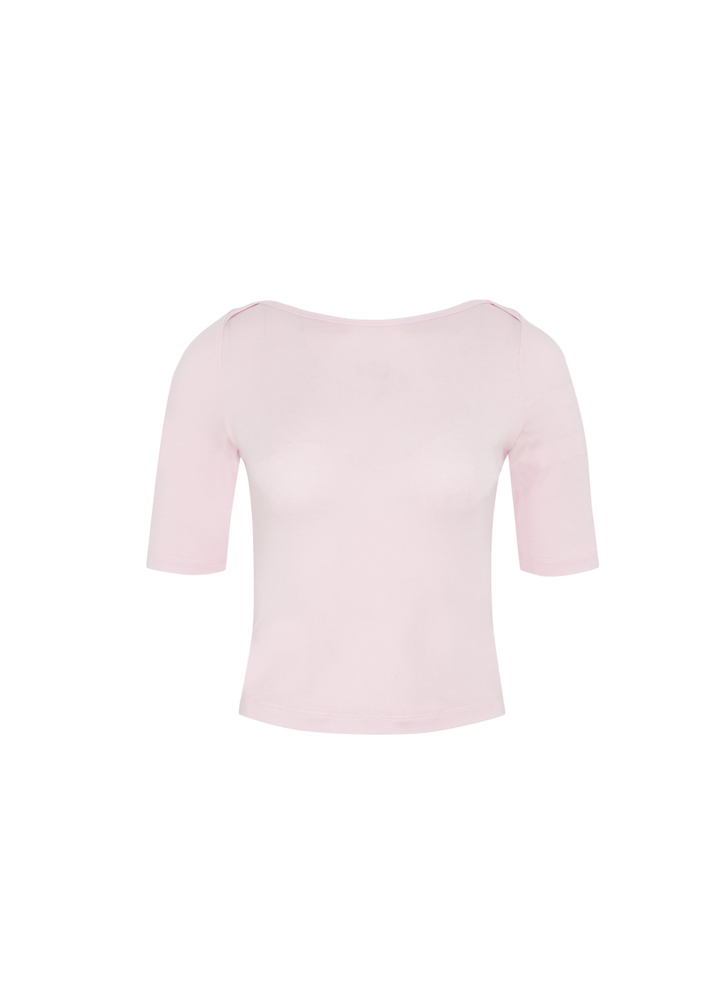 GENTLE ELBOW SLEEVE TOP - GENTLE PINK