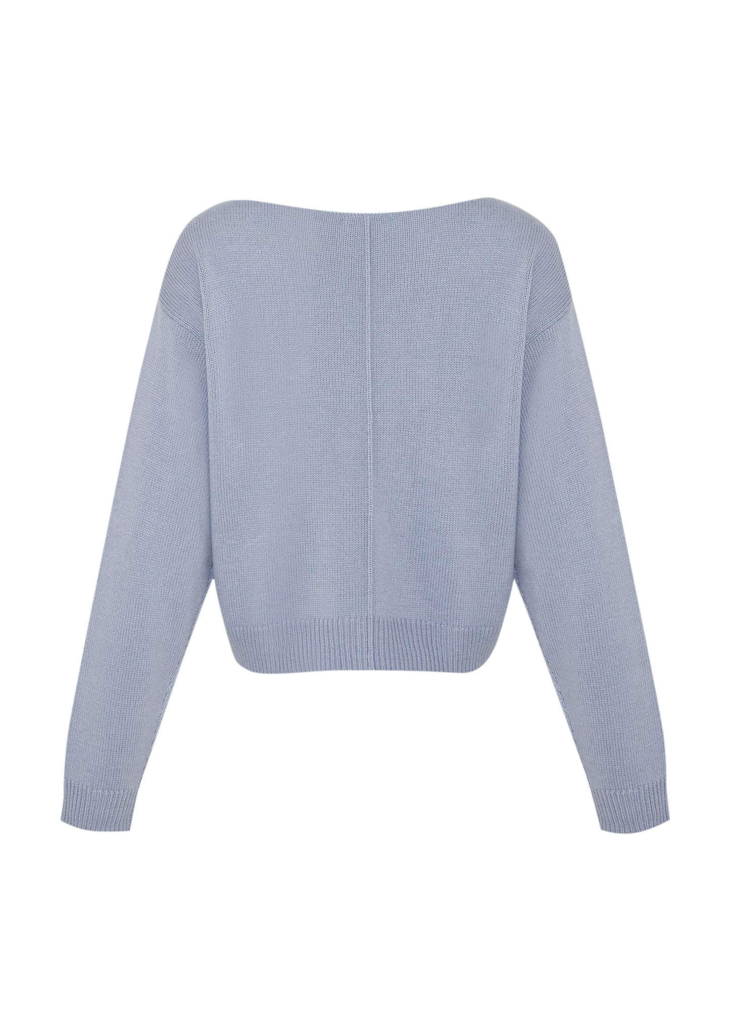 Boatneck Knit crop Top - BLUEBERRY MOCHI