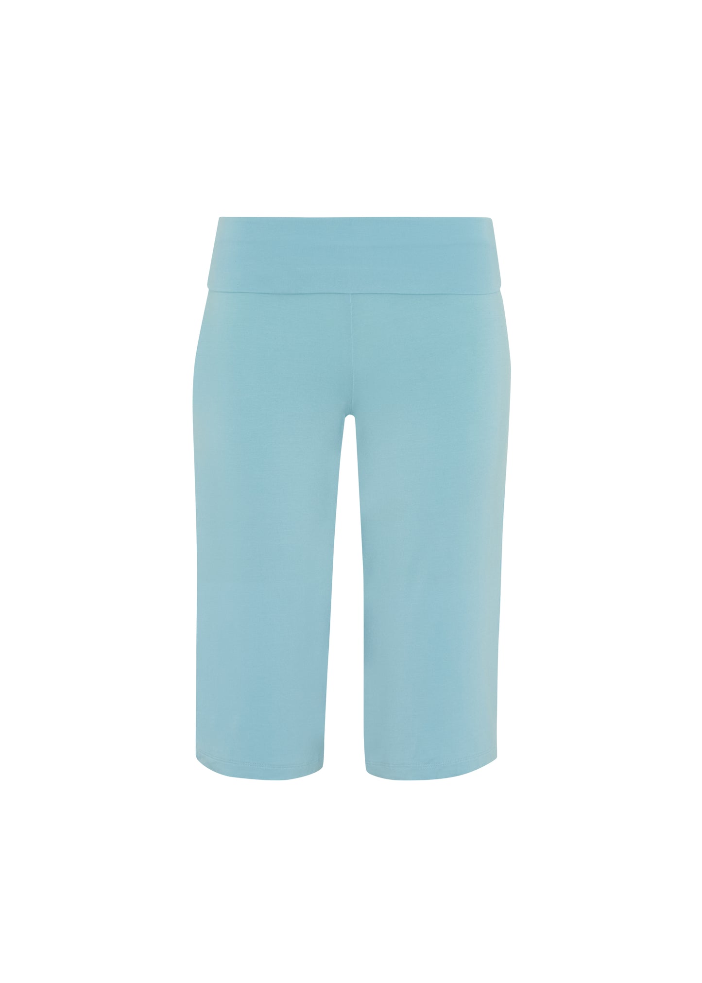 JERSEY FOLDOVER CAPRI PANTS - JELLY BLUE