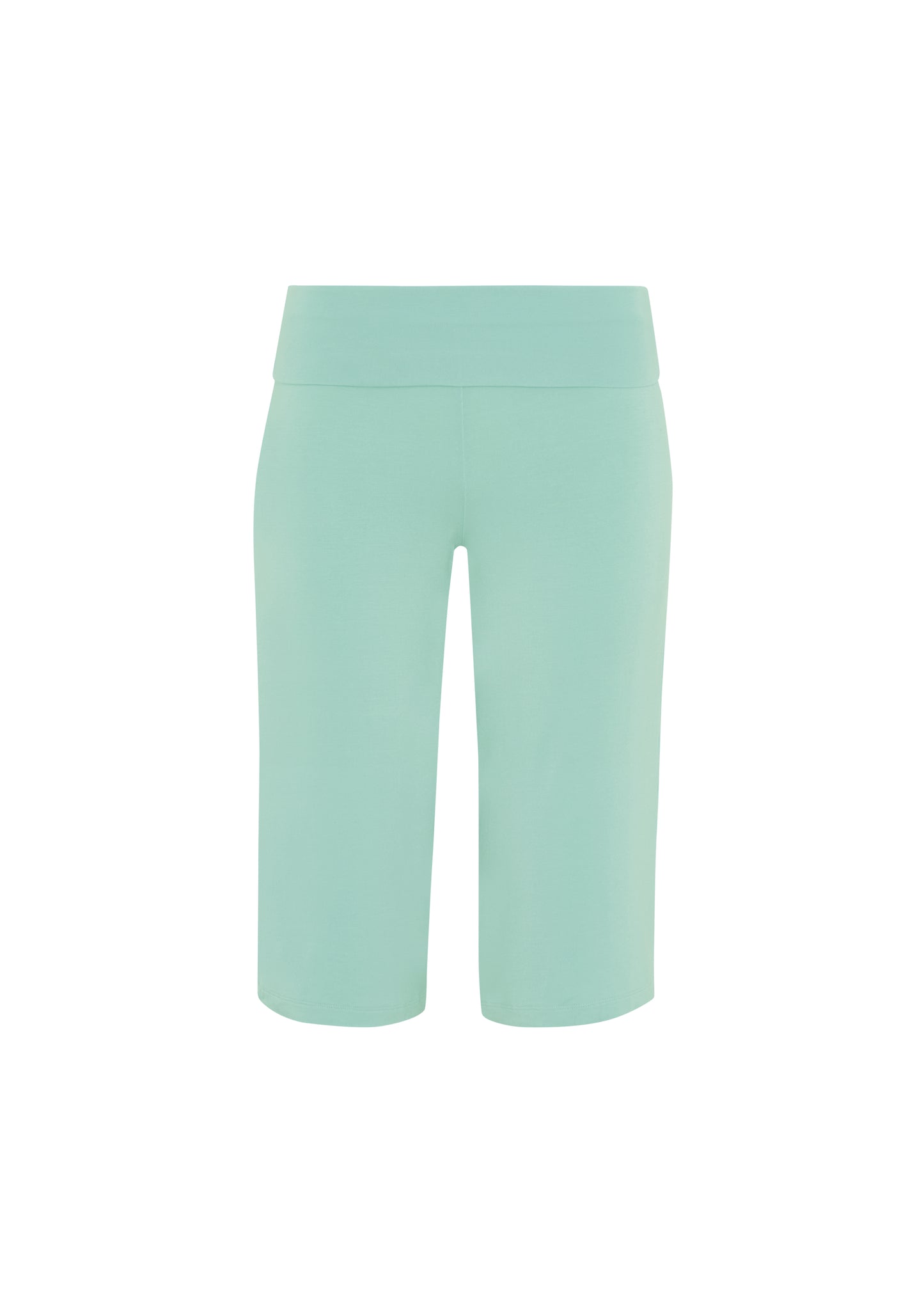 JERSEY FOLDOVER CAPRI PANTS - Soft jade