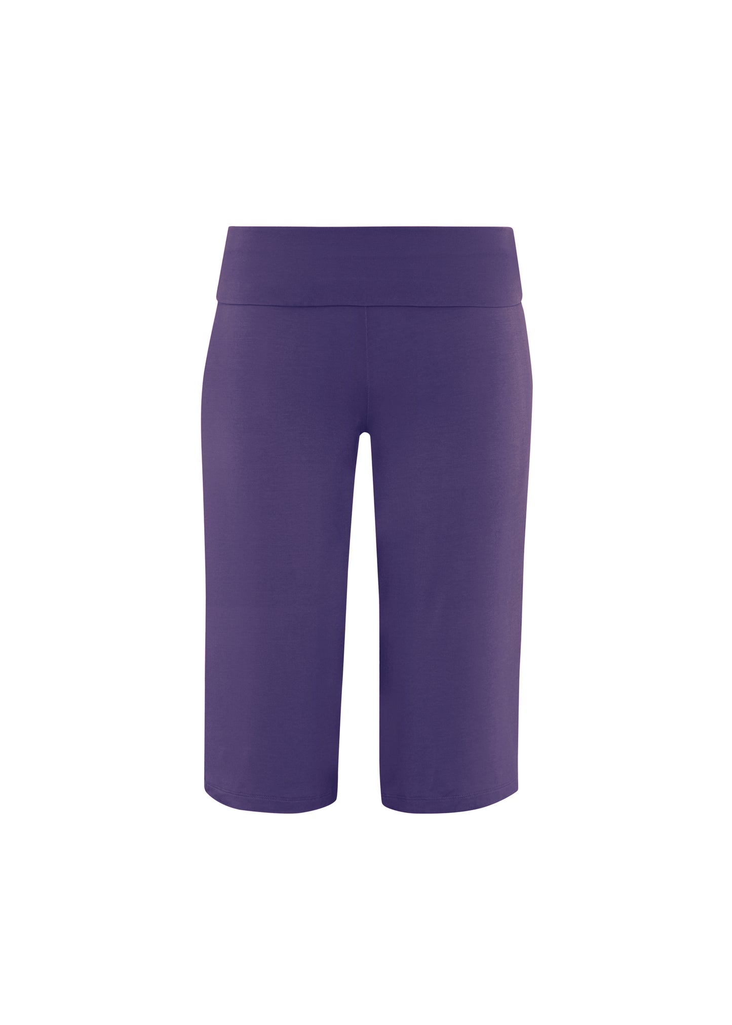 JERSEY FOLDOVER CAPRI PANTS - Mangosteen