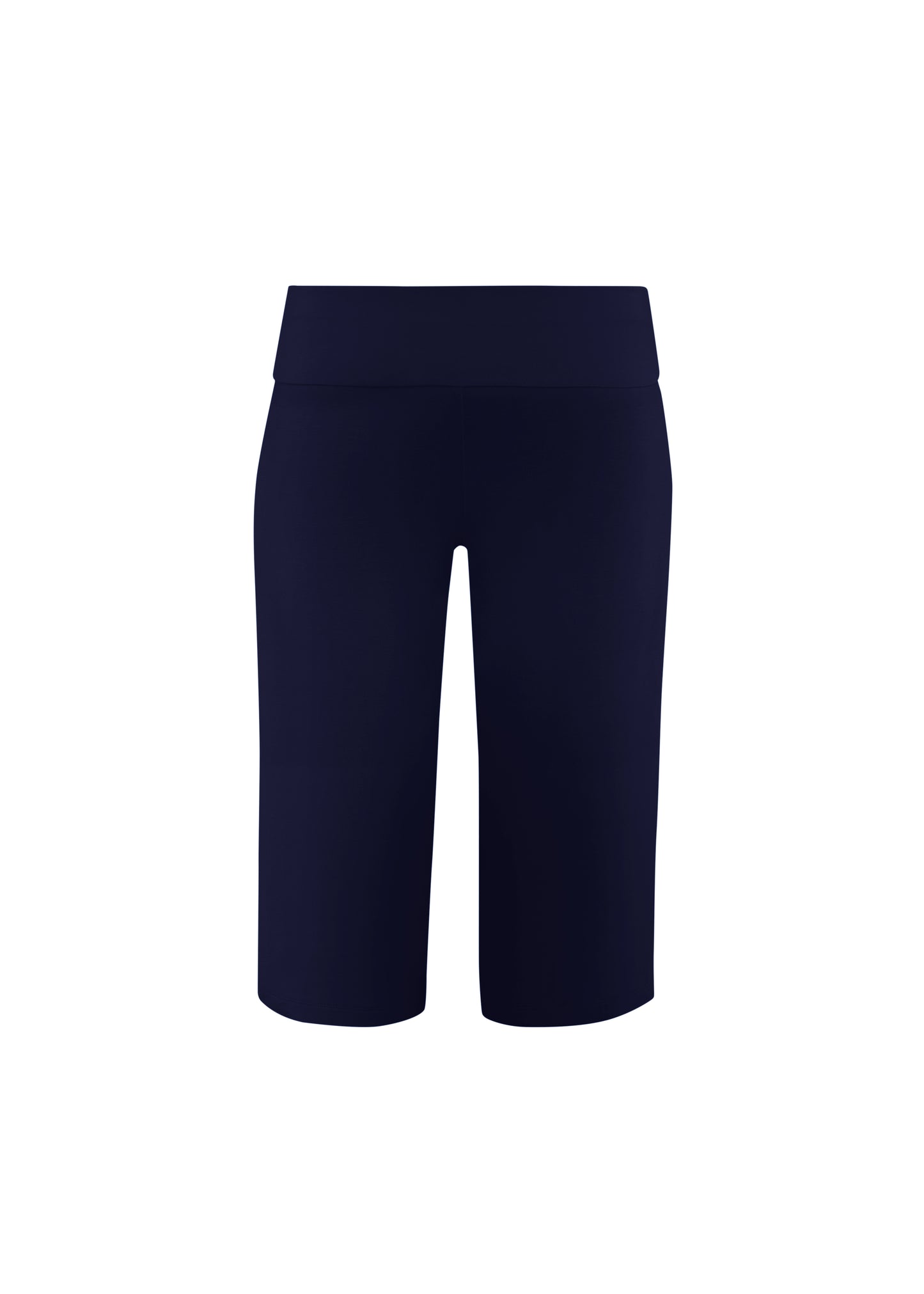 JERSEY FOLDOVER CAPRI PANTS - Navy