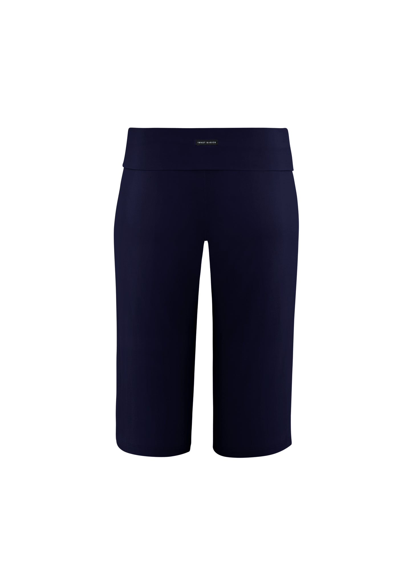 JERSEY FOLDOVER CAPRI PANTS - Navy