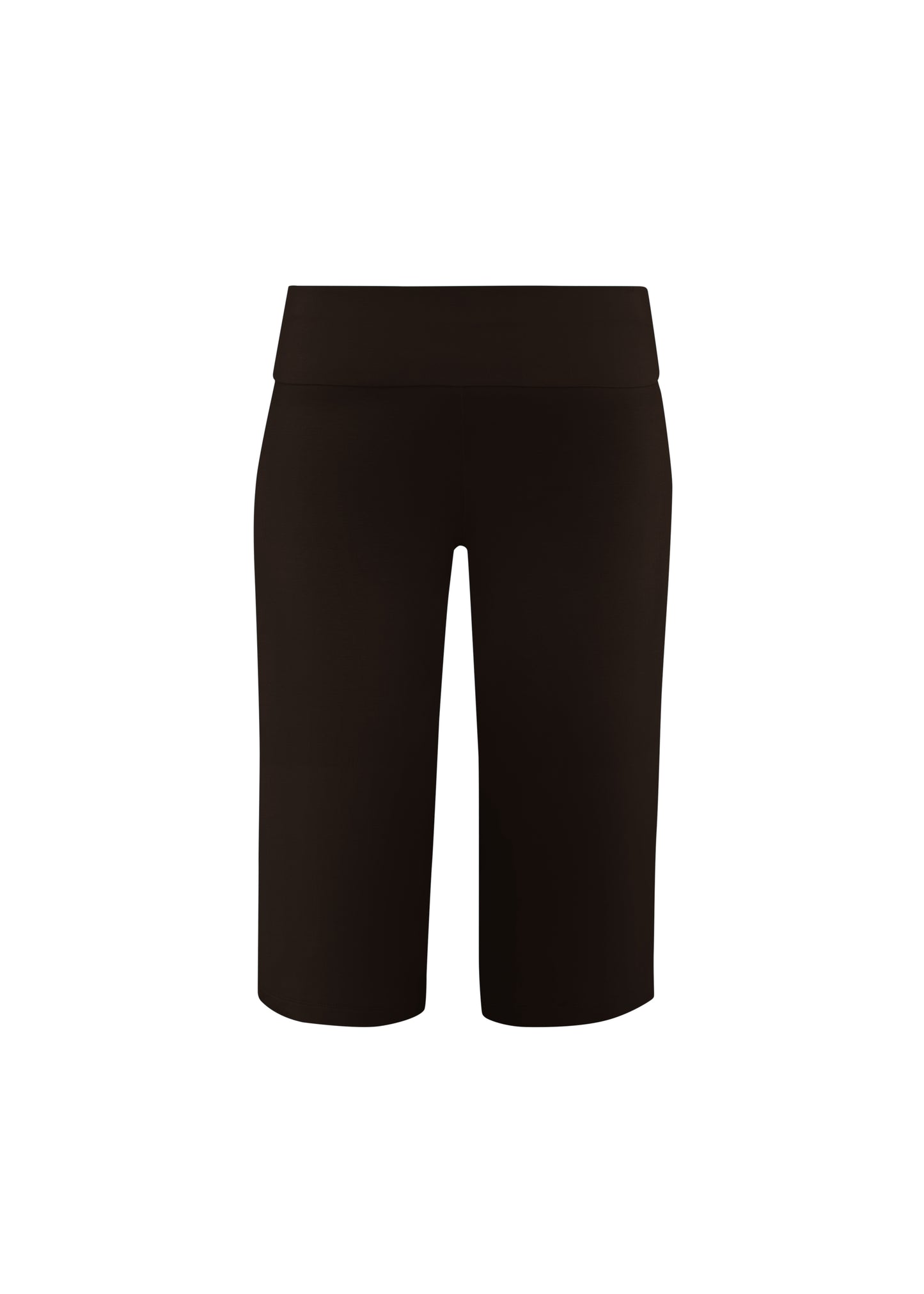 JERSEY FOLDOVER CAPRI PANTS - CHOCOLATE BARK