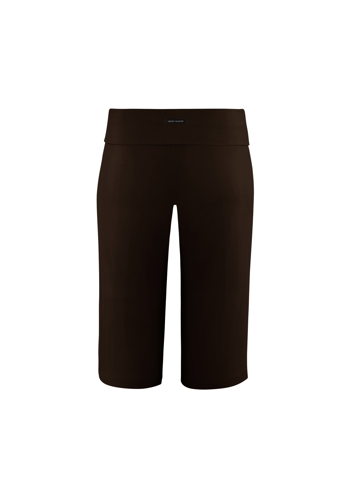JERSEY FOLDOVER CAPRI PANTS - CHOCOLATE BARK