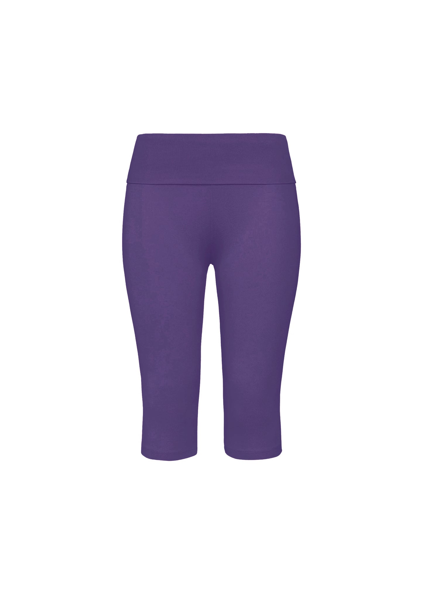 JERSEY FOLDOVER CAPRI LEGGINGS - Mangosteen
