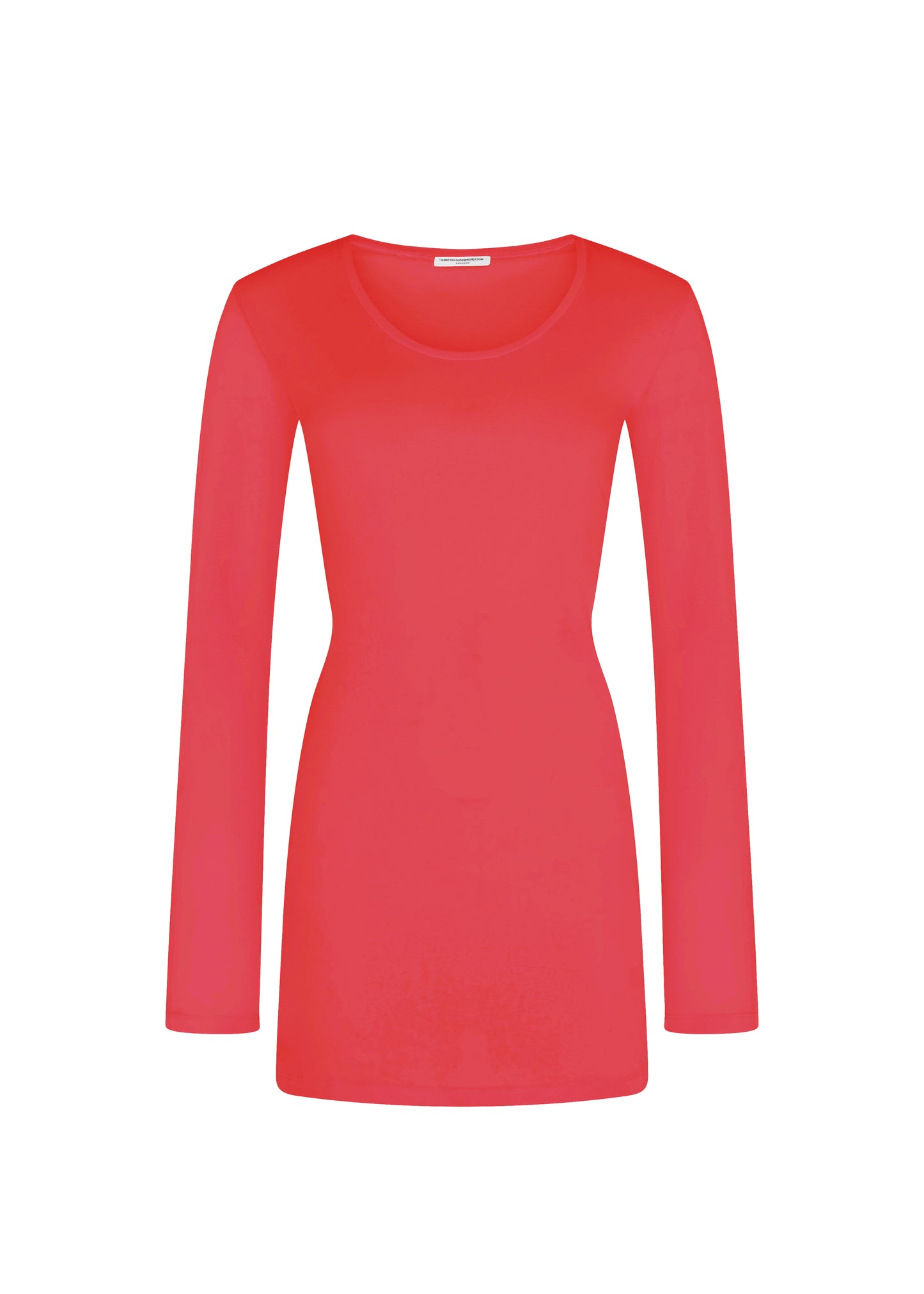 LONG SLEEVE MINI DRESS - Real red