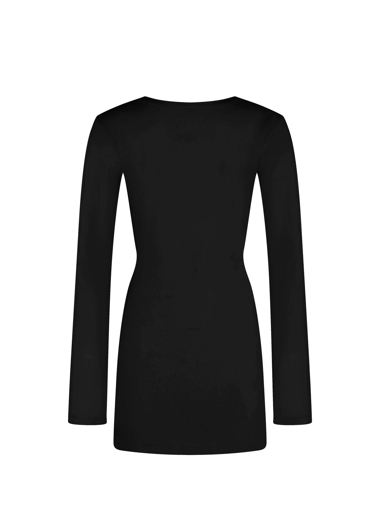 LONG SLEEVE MINI DRESS - Black