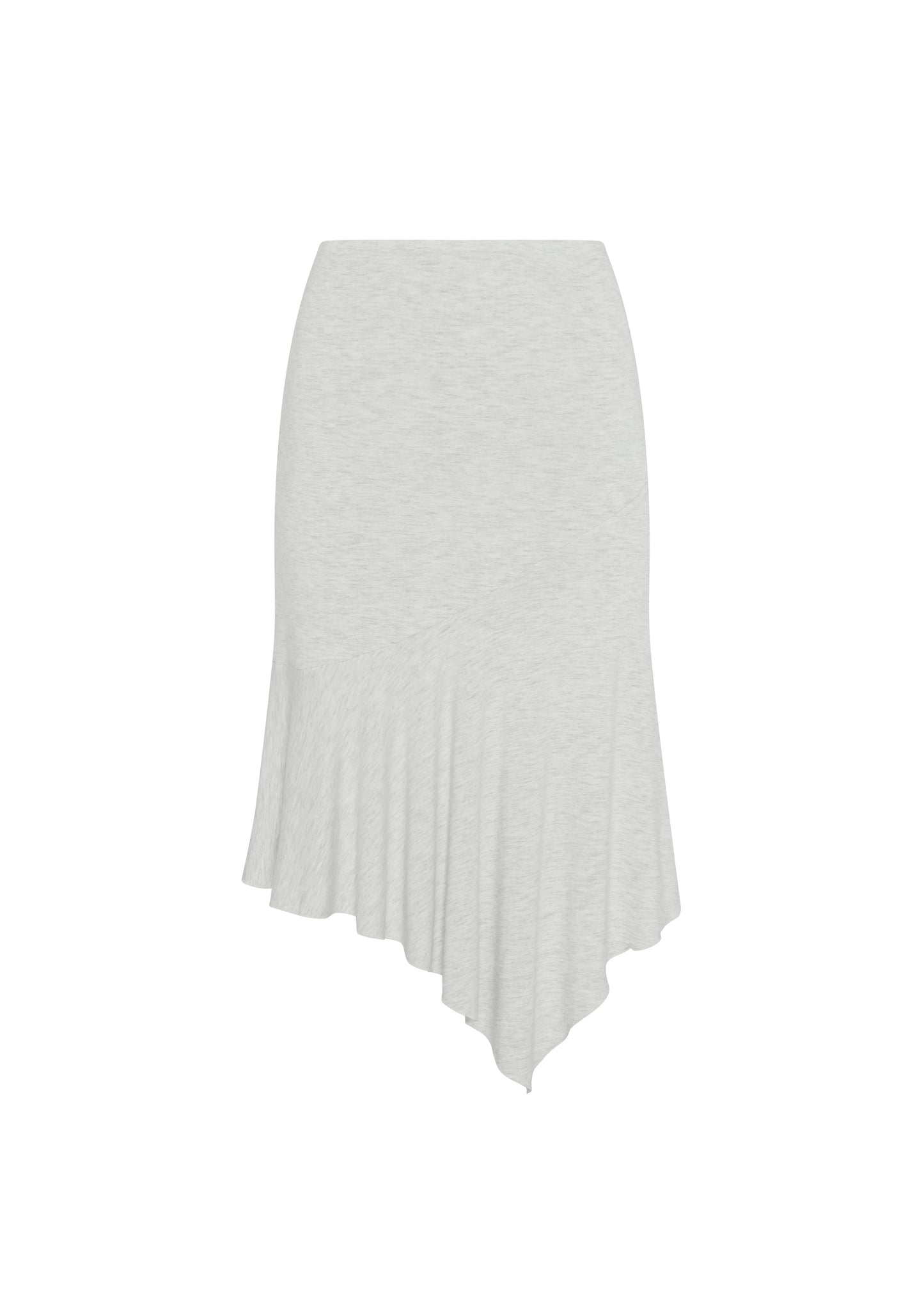 JERSEY FOLDOVER SKIRT - WHITE GRAY