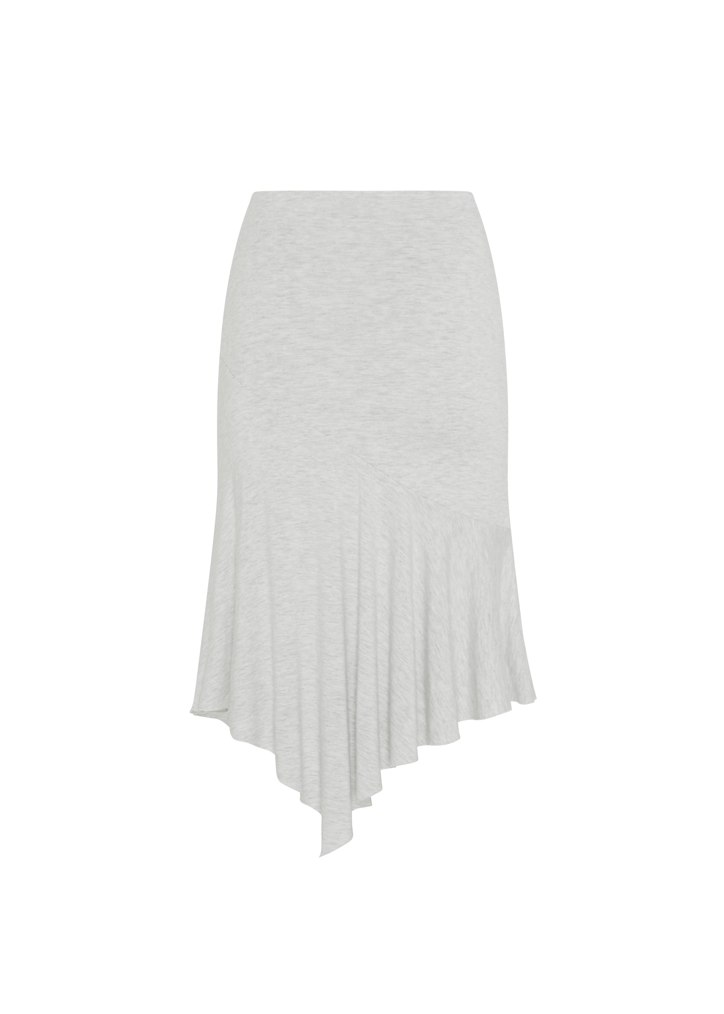 JERSEY FOLDOVER SKIRT - WHITE GRAY