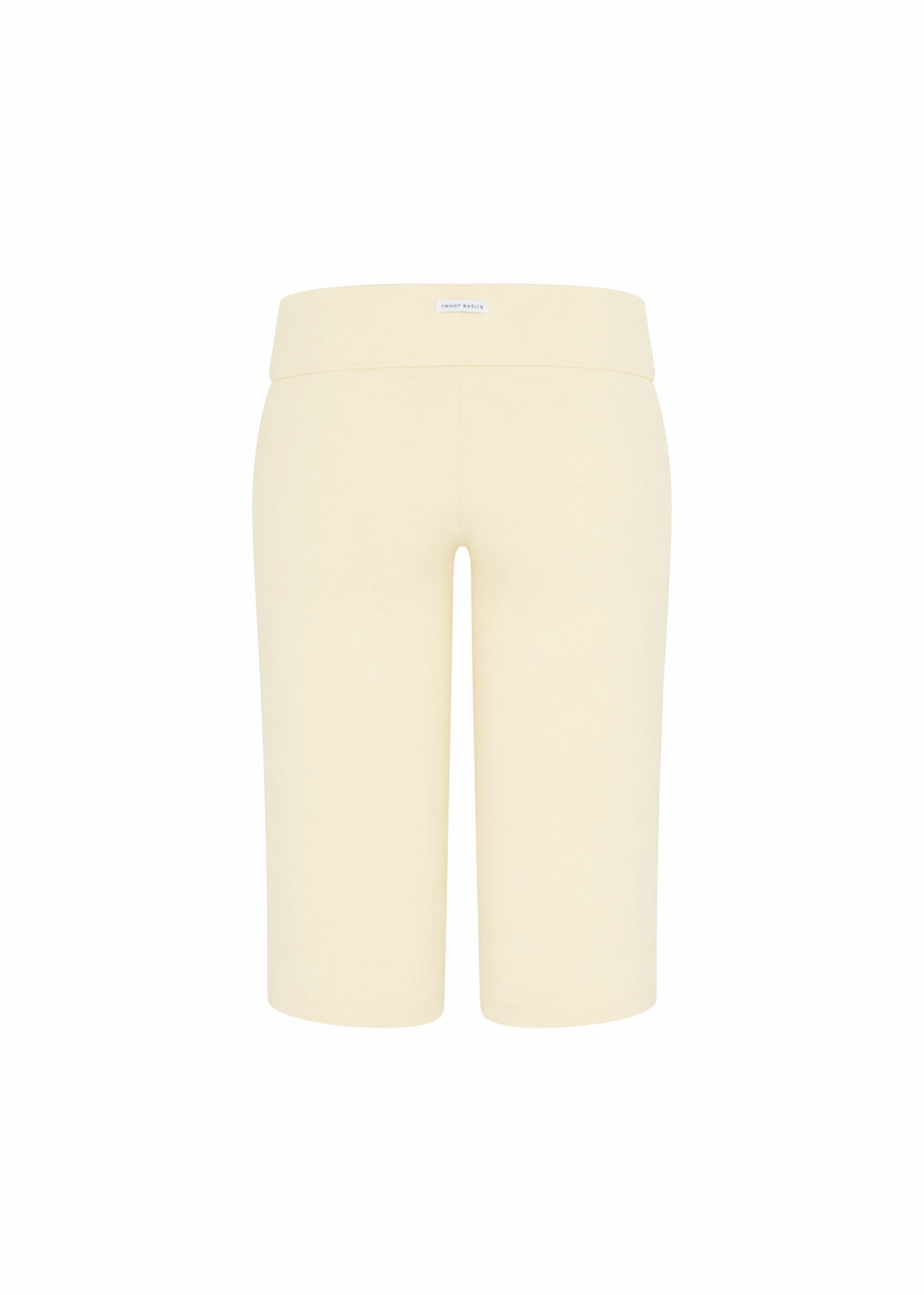 JERSEY FOLDOVER CAPRI PANTS - FRESH BUTTER