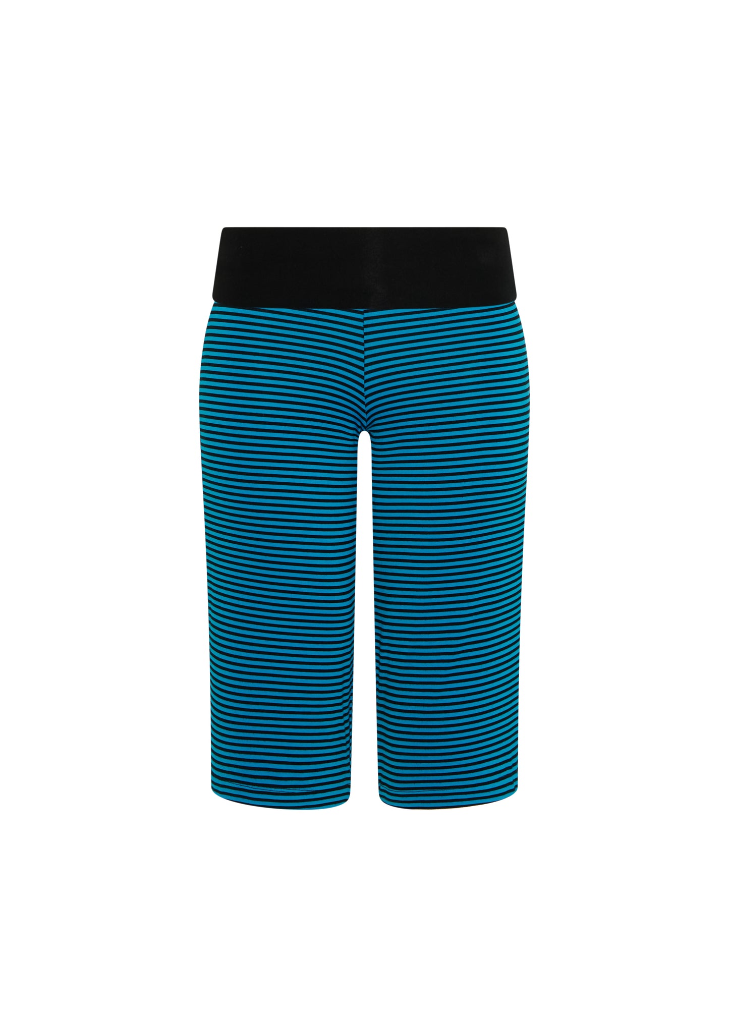JERSEY FOLDOVER CAPRI PANTS - DEEP TEAL